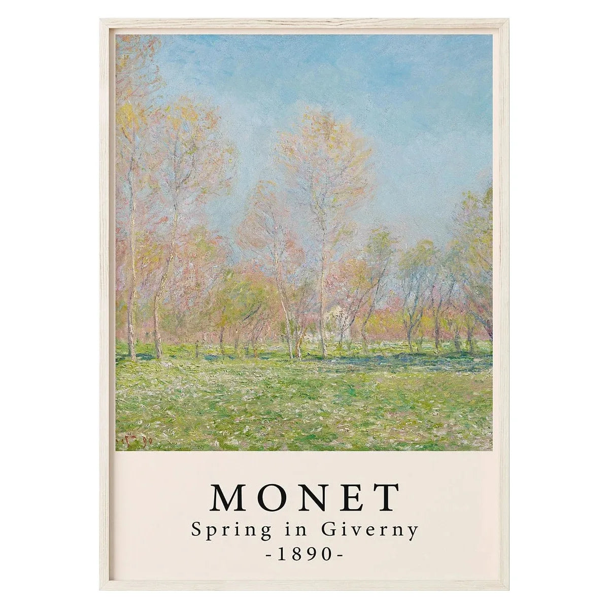 Claude Monet Poster | Masterpiece Series | Art Print | Spring in Giverny | 1890 Impressionist Artwork Decor