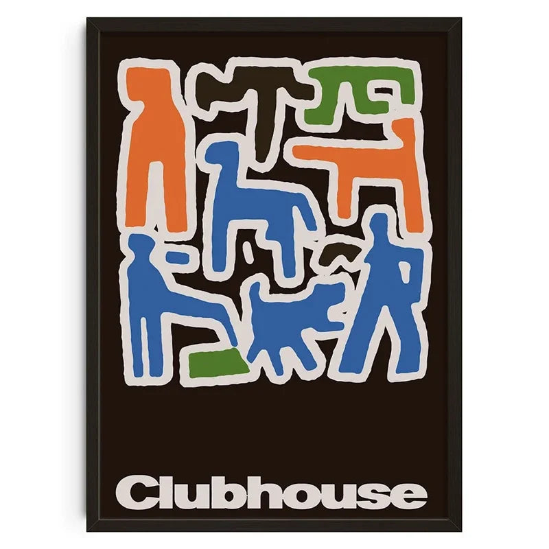 Abstraktes Vintage-Poster aus der Mitte des Jahrhunderts, Retro-Leinwandkunst für Wohnzimmer, Schlafzimmer, Dekoration