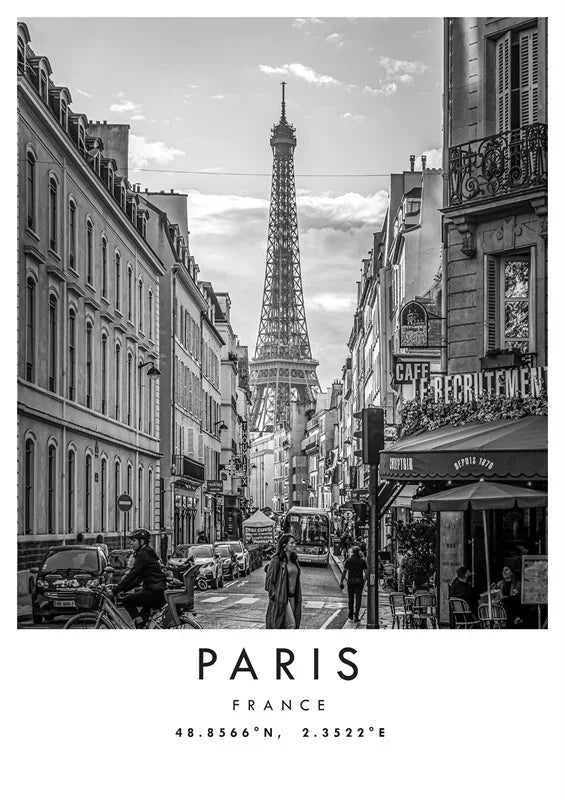 Eiffel Tower Poster | Romantic Paris Art Print | French Decor Artwork | Scenic France Wall Art | Travel Photography