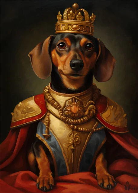Elegant Dachshund Poster | Noble Dog with Royal Poise | Decorative Art for Home Decor