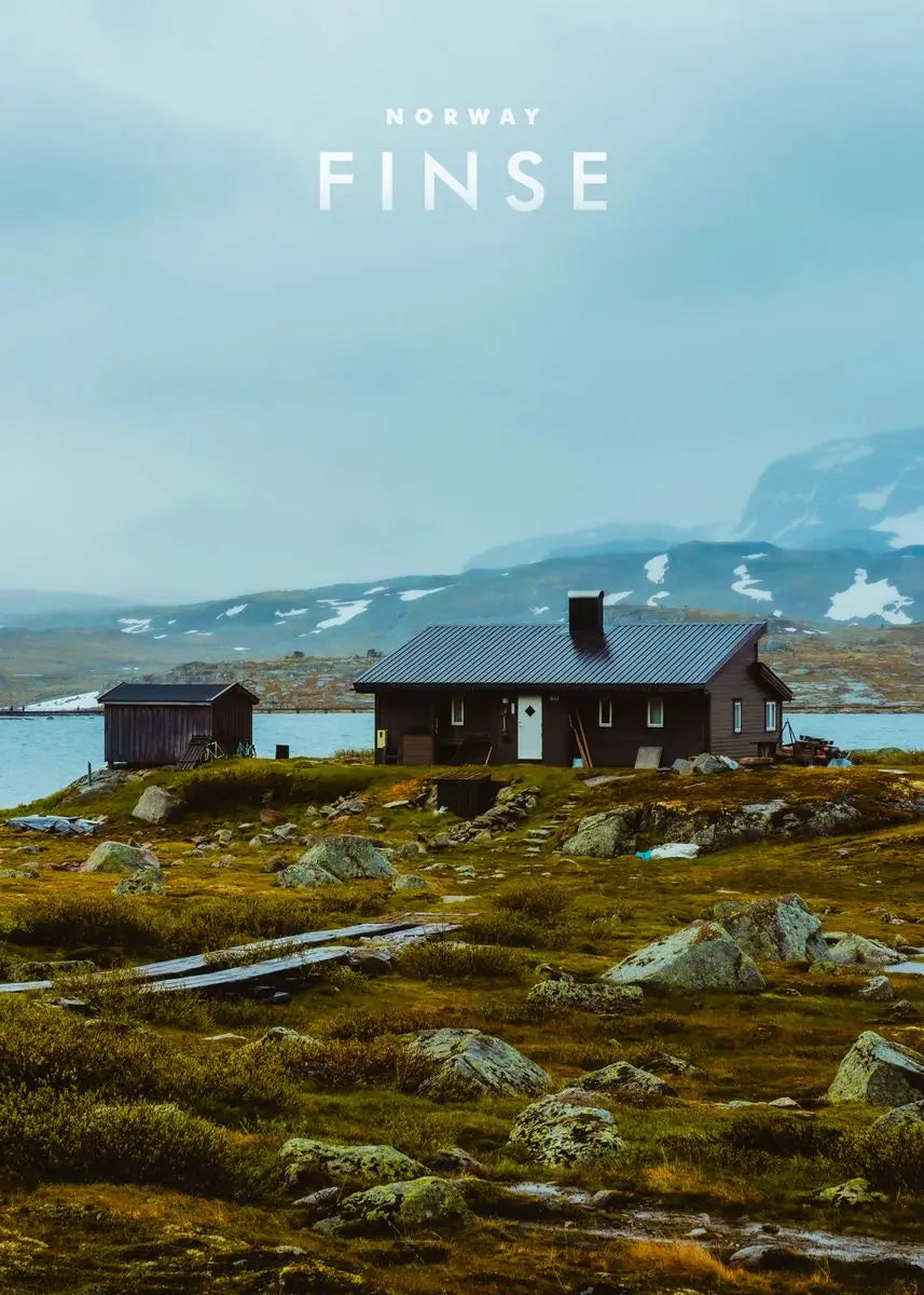 Finse Poster | Norway Landscape | Scenic Tranquil Wilderness Art | Home Decor | Wall Art | Nature Photography | Norwegian Mountains | Relaxation and Inspiration | Living Room Decor