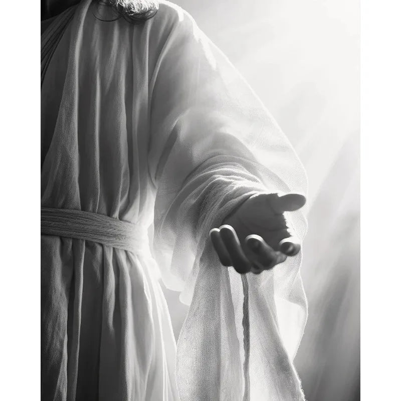 Come to Me, All Who Are Weary | Matthew 11:28 | Inspirational Jesus Hand-Reaching Artwork | Spiritual Poster | Christian Wall Decor | Catholic & Orthodox Art | Comfort & Healing Message