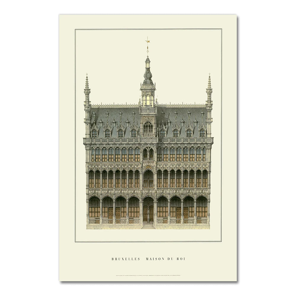 Maison du Roi | Brussels | Belgium | Grand Place Architecture | Belgian Historical Buildings | Classic Architecture Posters