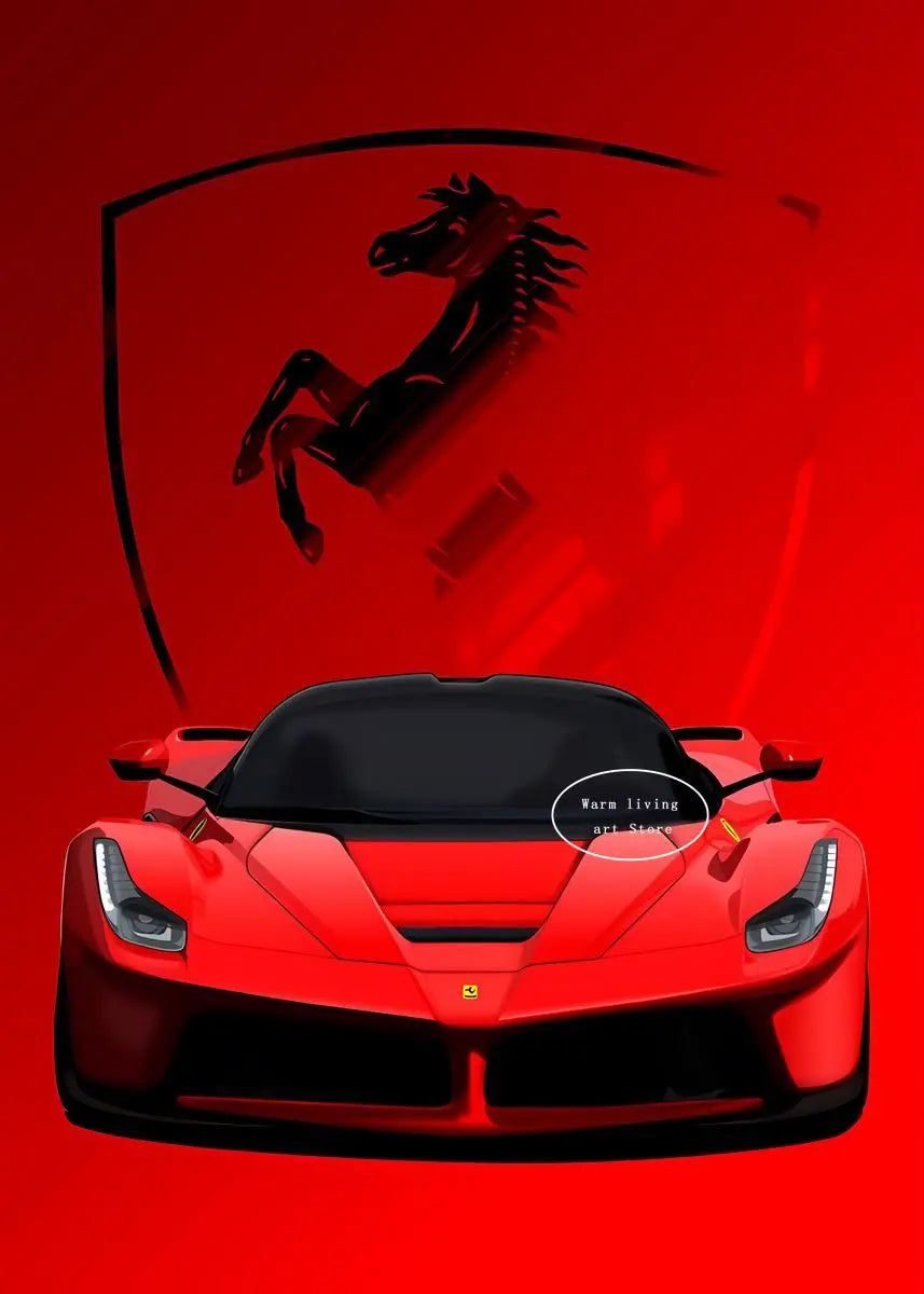 Rot Schwarz Luxus Auto Ferraris-F40 Poster und Drucke Leinwand Malerei Wand Kunst Bilder Moderne Wohnzimmer Büro Wohnkultur
