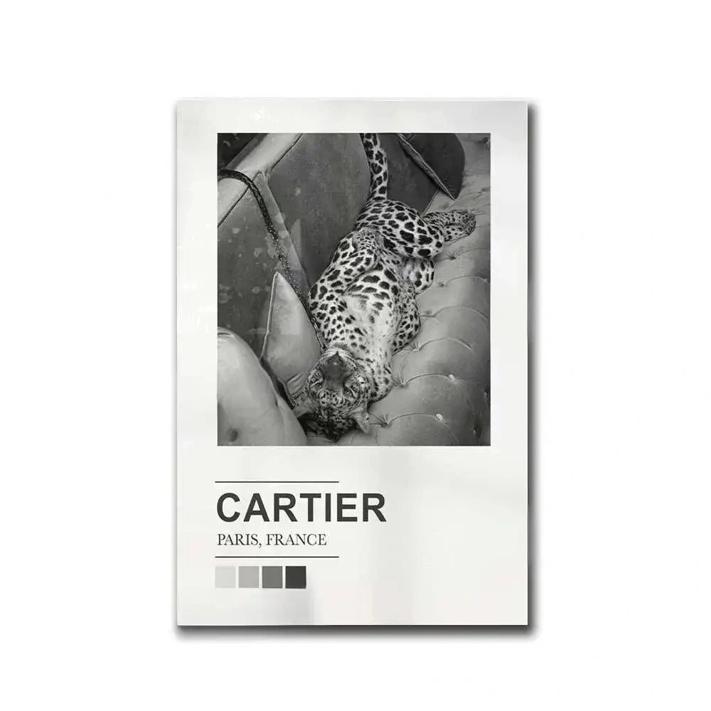 Cartier Exposition Poster | Paris Silhouettes & Skylines | Tribute to Fashion Legends | Parisian Art Prints