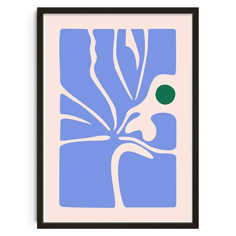 Vintage Retro Wandkunst | Abstraktes Poster aus der Mitte des Jahrhunderts | Leinwanddruck für Wohnzimmer- und Schlafzimmerdekoration