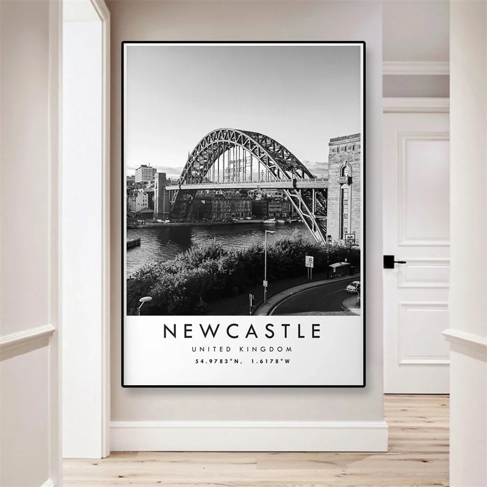 Tyne Bridge Poster | Iconic Newcastle Landmark | United Kingdom Wall Art | Home Decor