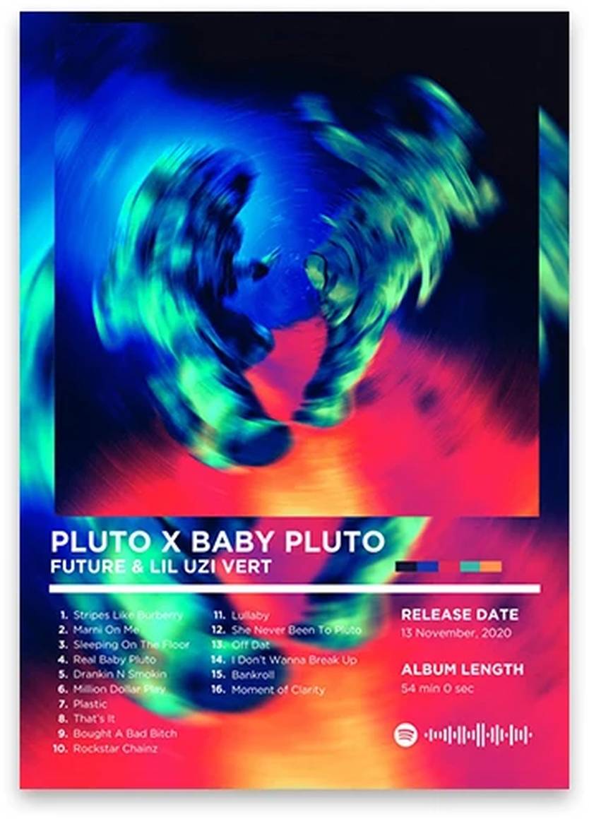 Pluto x Baby Pluto | Future & Lil Uzi Vert | Iconic Rap Album Art Poster | Hip Hop Music Decor | Rhyme Legends