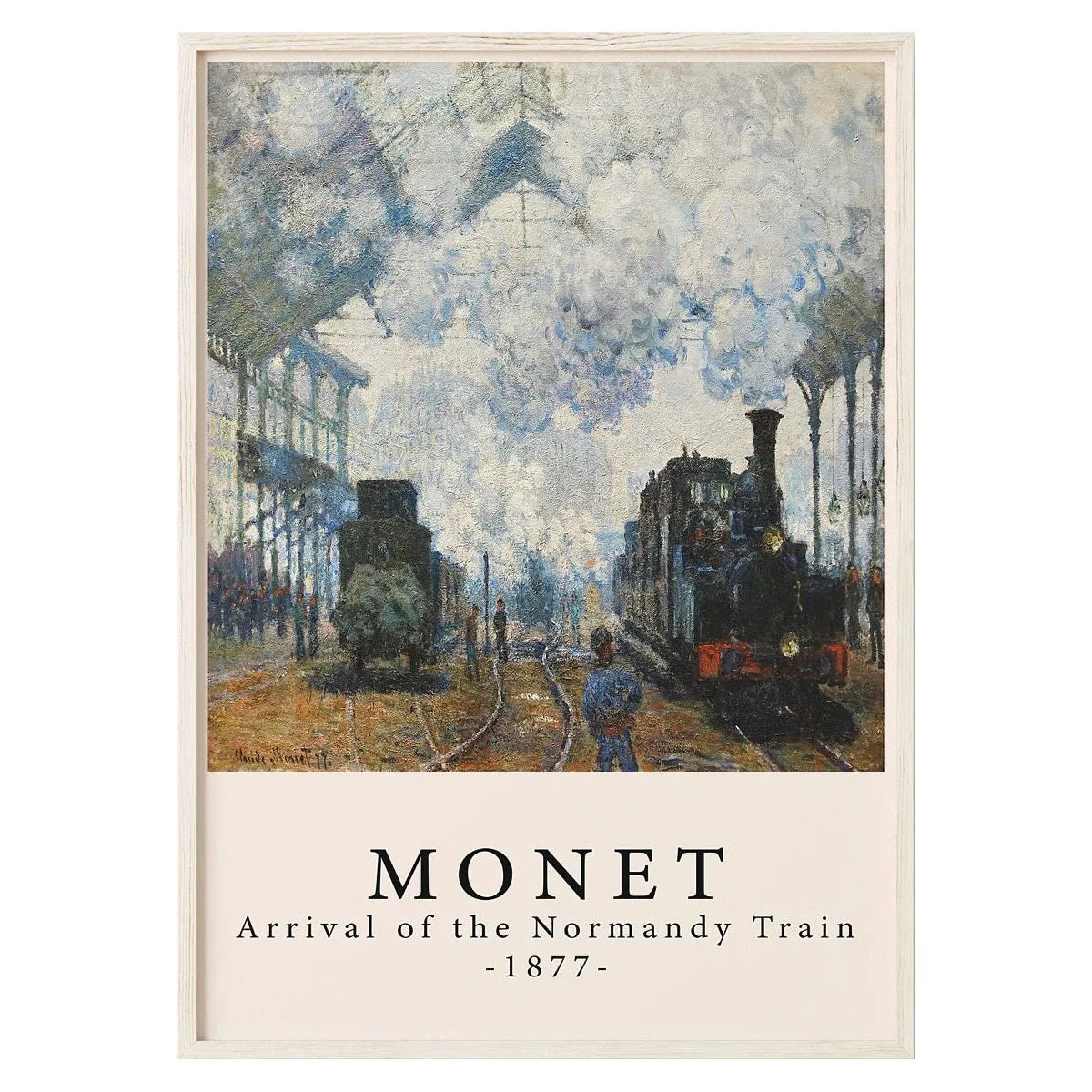 Claude Monet | Arrival Of The Normandy Train 1877 | Impressionist Art Poster | Wall Decor | Vintage Train Scene