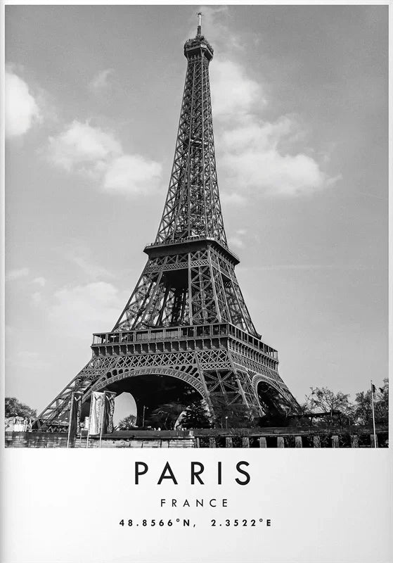 Eiffel Tower Poster | Iconic Paris Landmark | Captures Parisian Charm | France Wall Art Decor