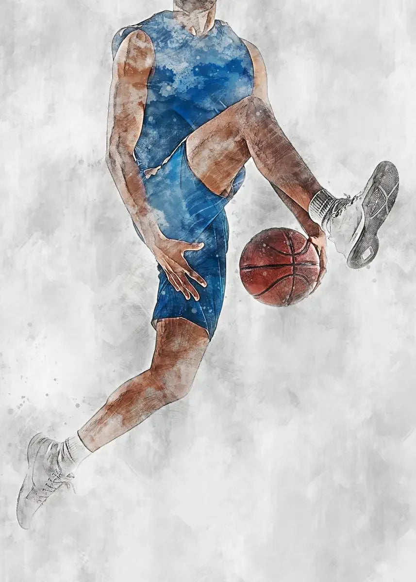 Trickshot NBA Poster | Basketball Spirit | Tribute to Passion & Perseverance | Home Decor Artwork