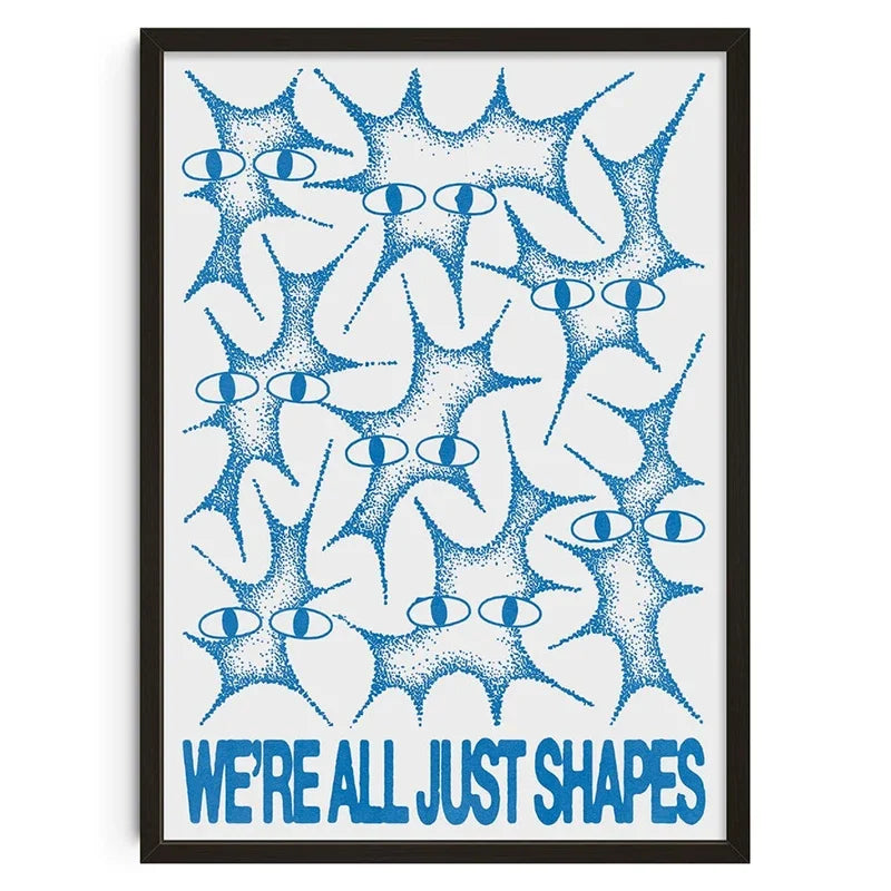 Abstraktes Vintage-Leinwandposter aus der Mitte des Jahrhunderts | Retro-Kunstdruck für Wohnzimmer- und Schlafzimmerdekor | Wandkunst