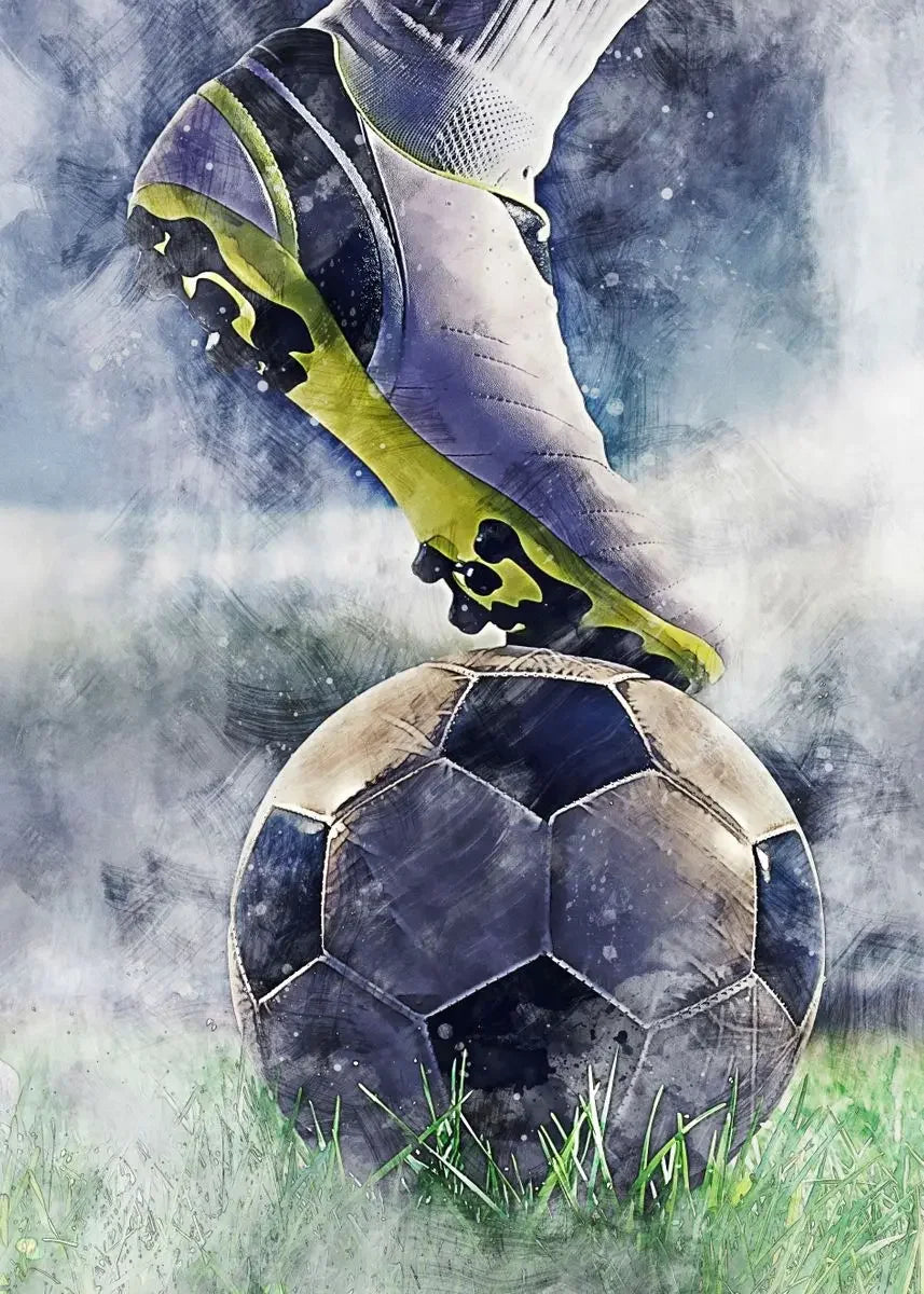 Soccer Poster | Ball Control Art | Sport Spirit Tribute | Passion and Perseverance Decor | Home & Garden Artwork