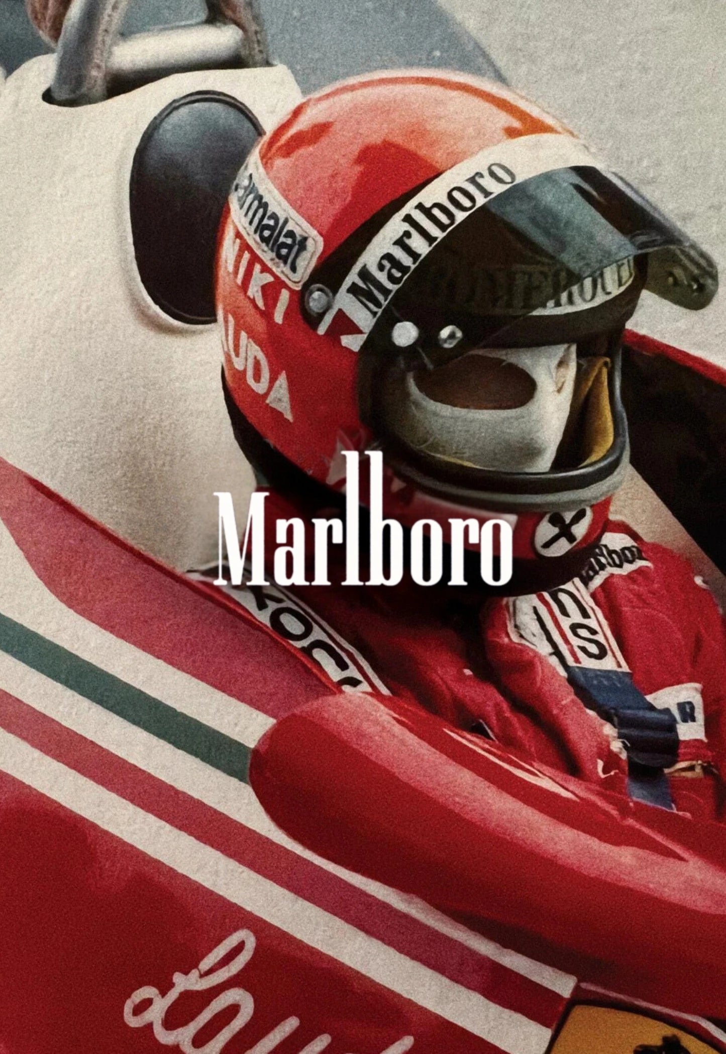 Vintage Formel 1 Poster | Großer Preis von Monaco | Niki Lauda 1975 Ferrari Racing | Vintage F1 Kunstdruck
