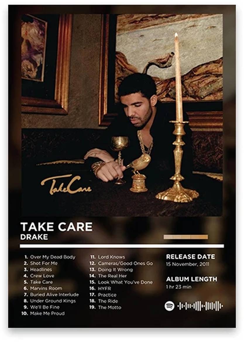 Drake Take Care | Iconic Album Cover Poster | Rhyme Legends | Hip Hop Art Display | Music Memorabilia Decor