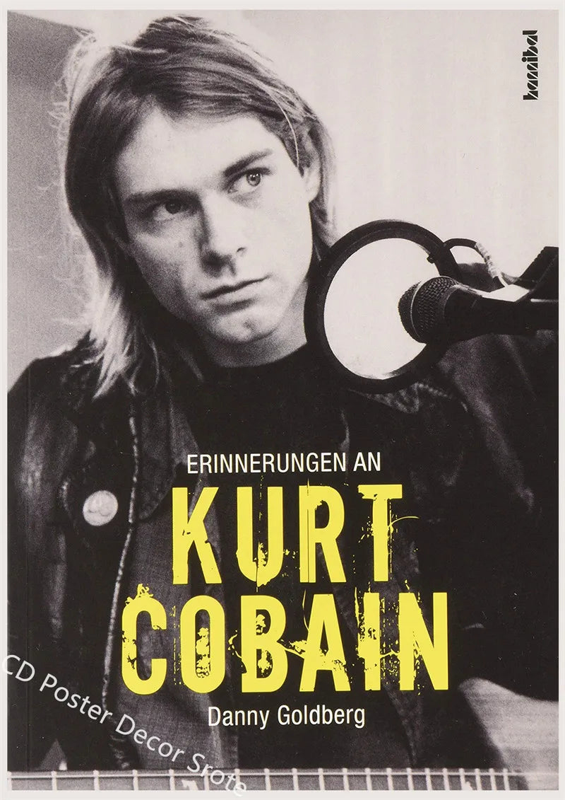 Kurt Cobain Poster | Rock and Roll Musikkunst | Dekoration für Zuhause, Zimmer, Bar, Café | Ästhetischer Wandaufkleber