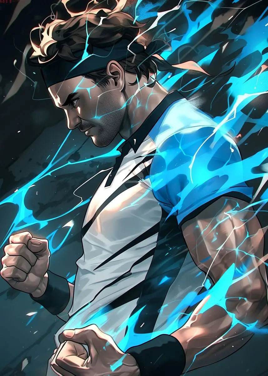 Roger Federer Poster | Tribute to Tennis Excellence | Celebrating Passion and Power | Iconic Athlete Artwork for Home Decor
