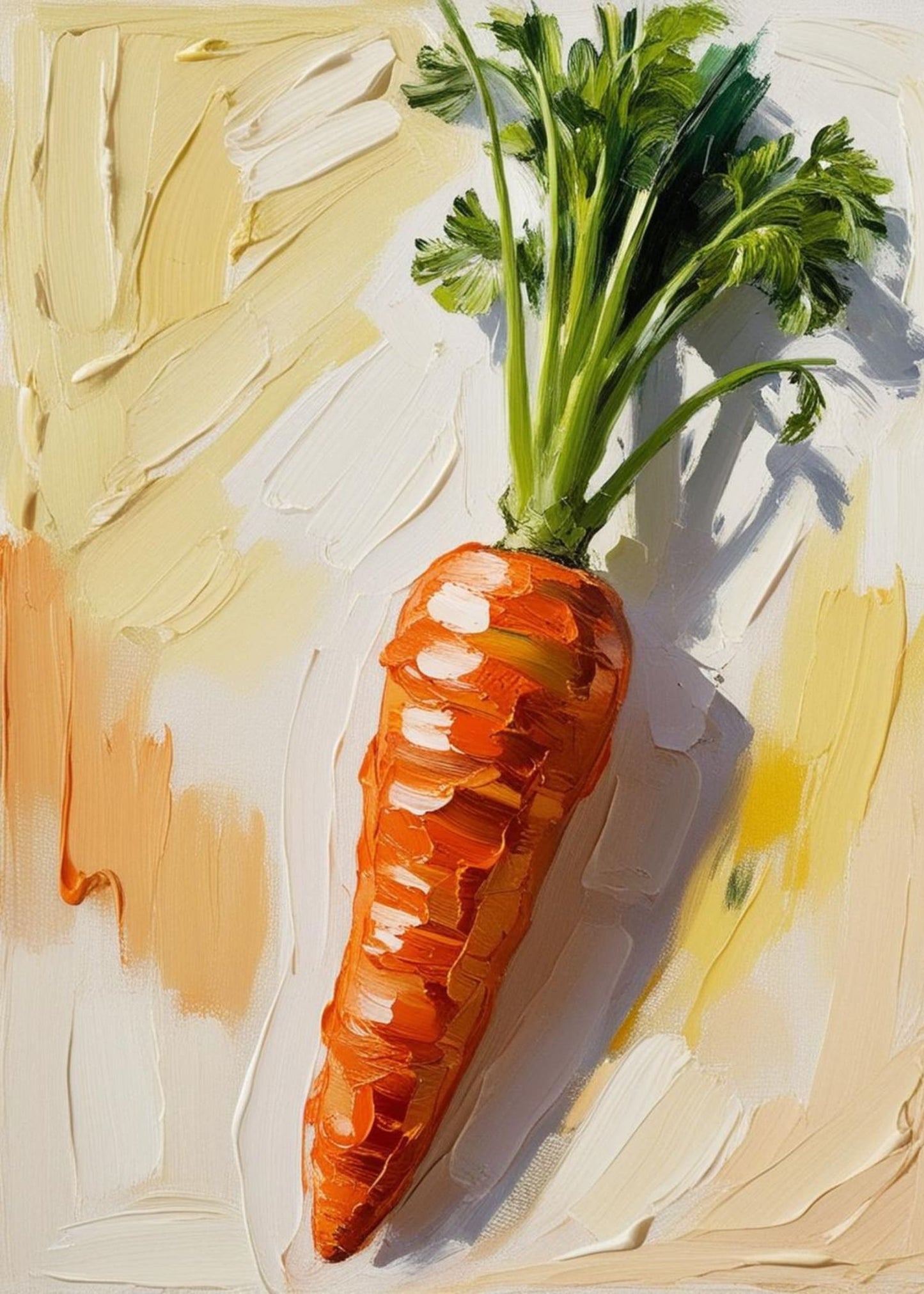 Carrot Poster | Vibrant Vegetable Artwork for Kitchen Decor | Home & Garden Decoration | Colorful and Stylish Wall Art