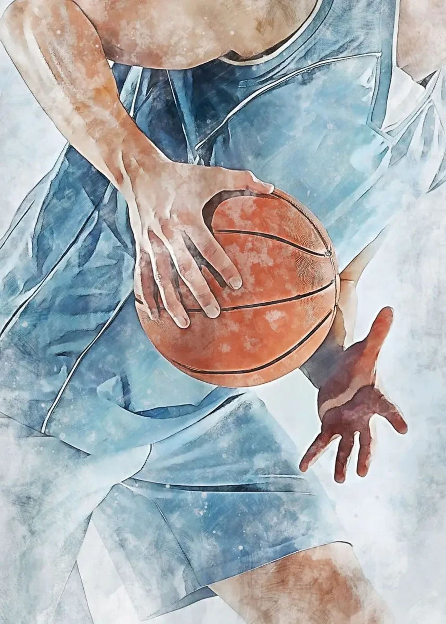Basketball-Poster | NBA-Sportgeist | Hommage an Leidenschaft und Ausdauer | Inspirierende Wandkunst