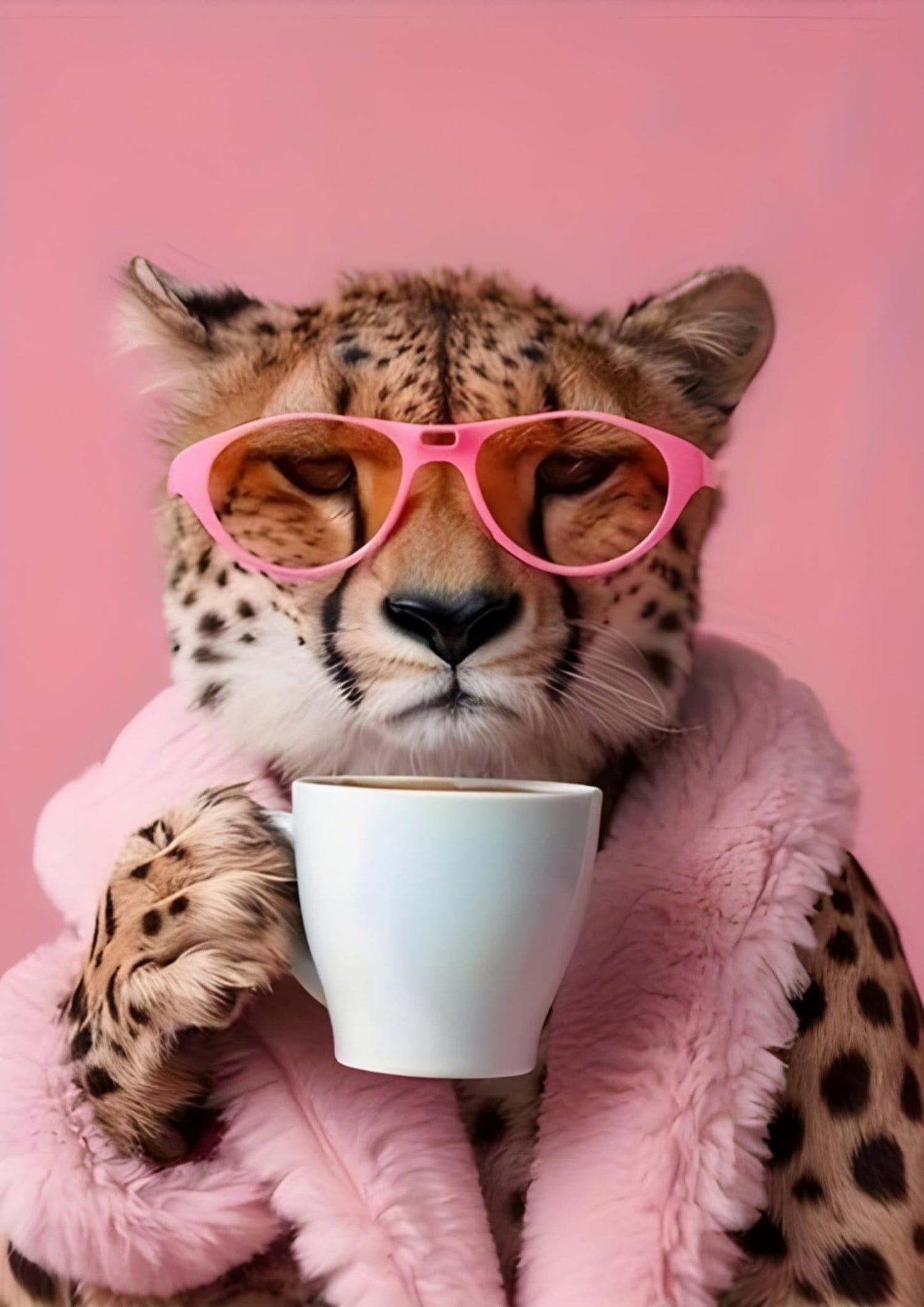 Cheetah Koninklijke Punk Dieren | Uniek Wilde Dieren Ontwerp