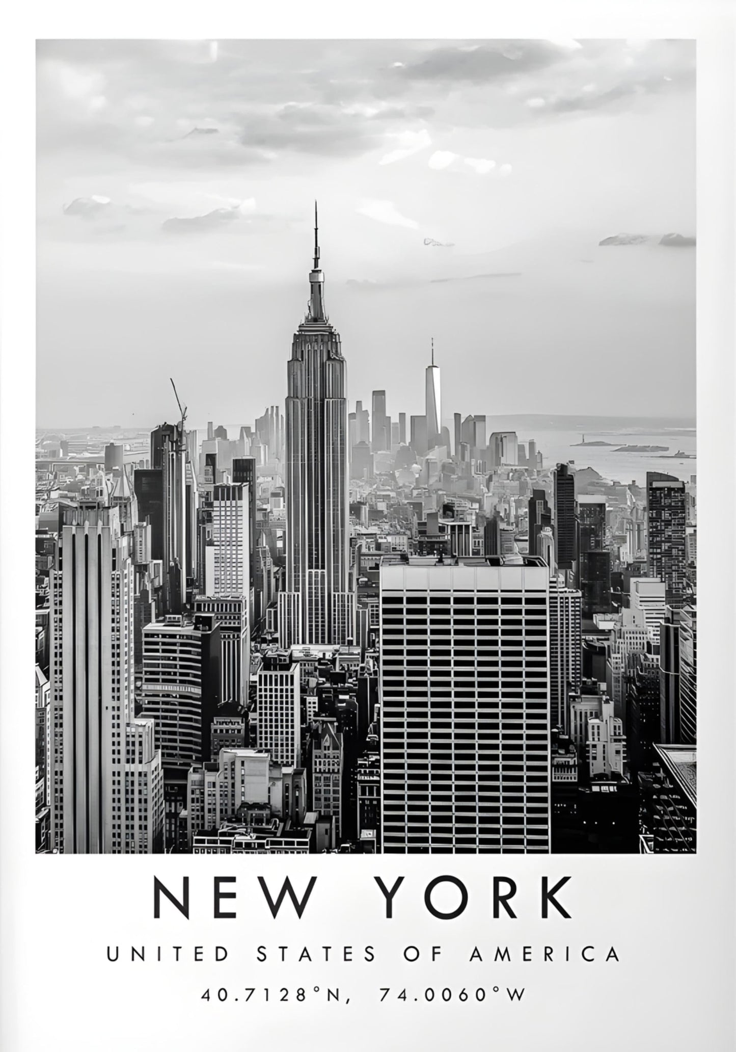 Empire State Building Poster | Skyline von New York City | Ikonisches Wahrzeichen von NYC | Architektur-Dekor der USA