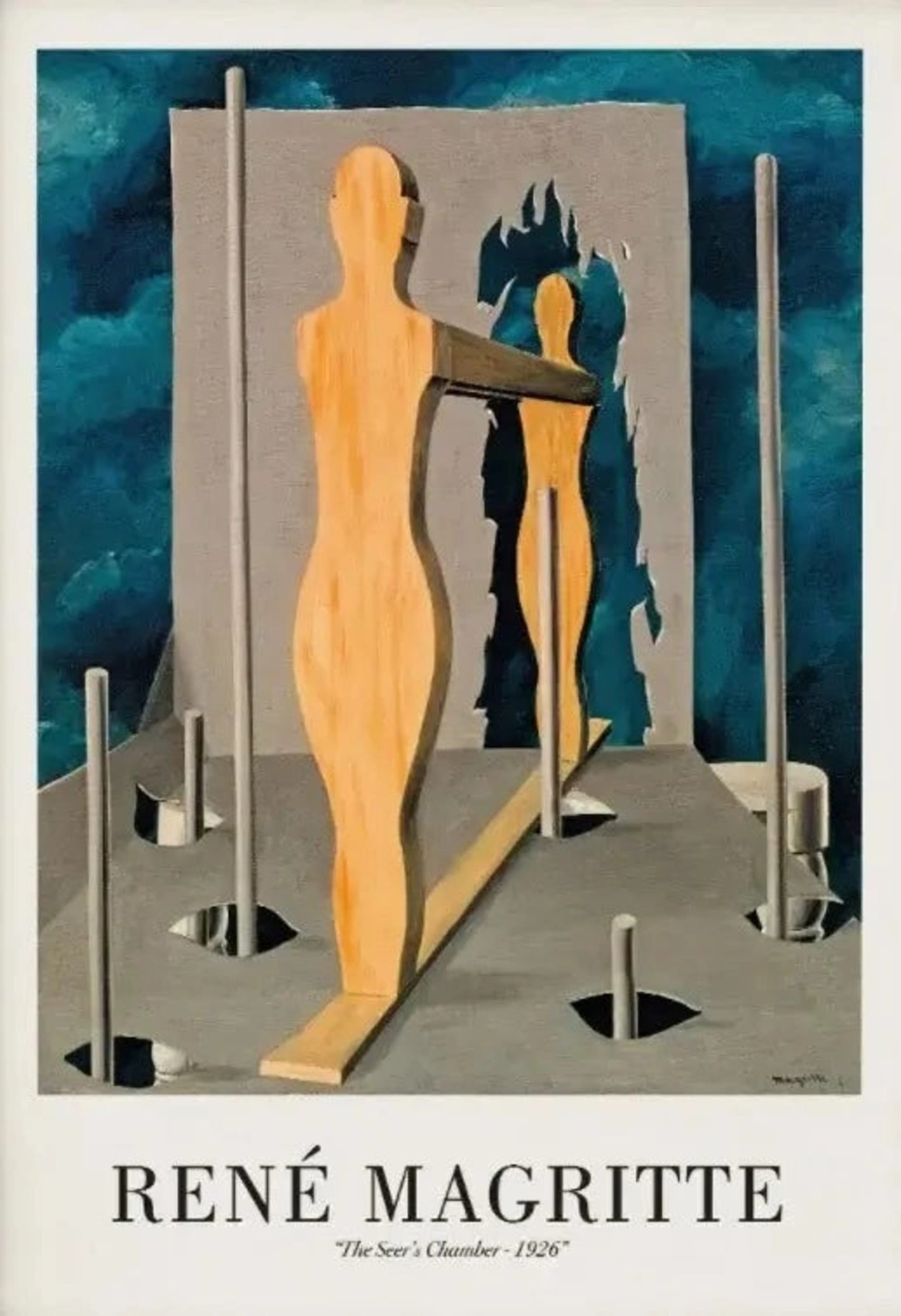 René Magritte | De Kamer van de Ziener 1926 | Surrealistische Vintage Stijl