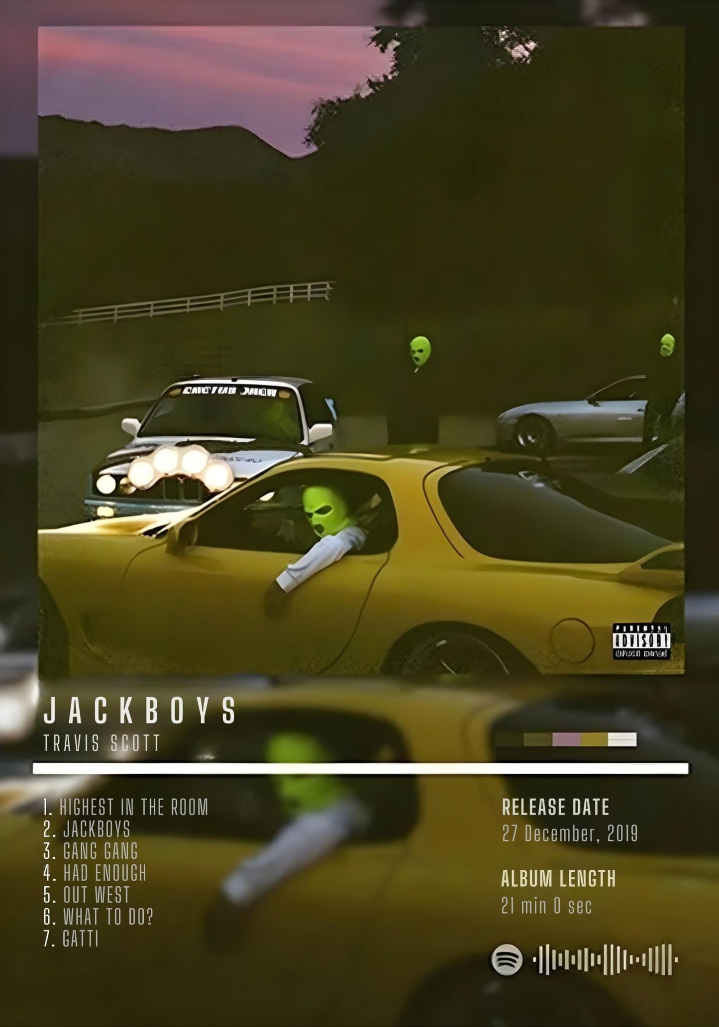 Travis Scott | JACKBOYS Albumcover | Hip-Hop-Dekoration