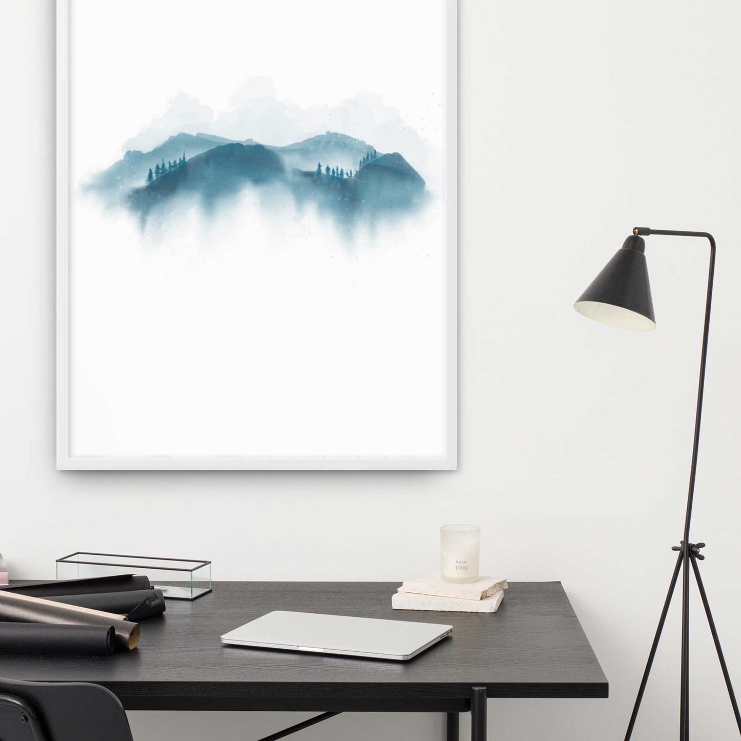 Blue Mountains Landscape Poster | Wall Art | Nature Scene | Home & Garden Decor | Visual Artwork | Calm Atmosphere