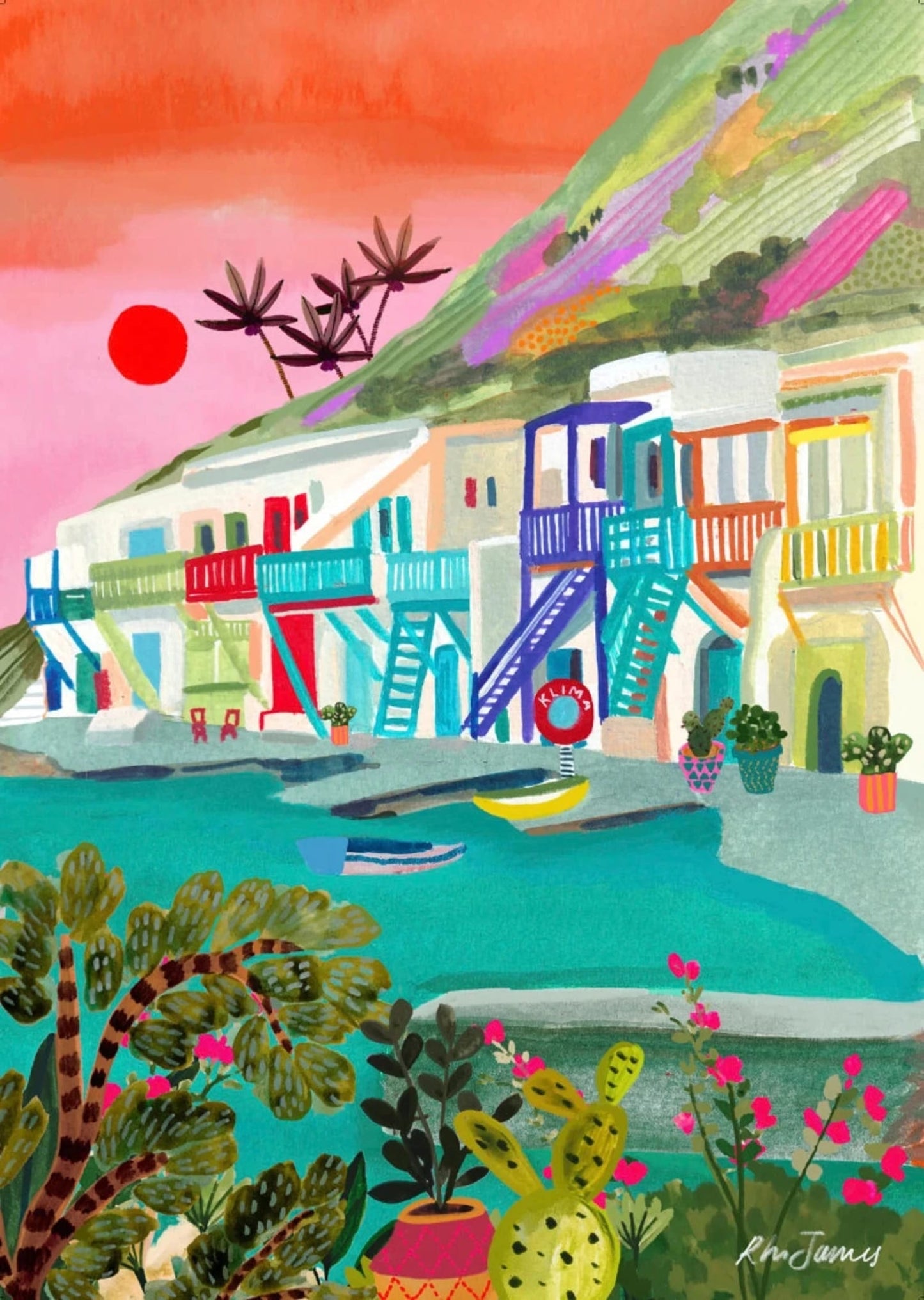 abstract india landscape poster