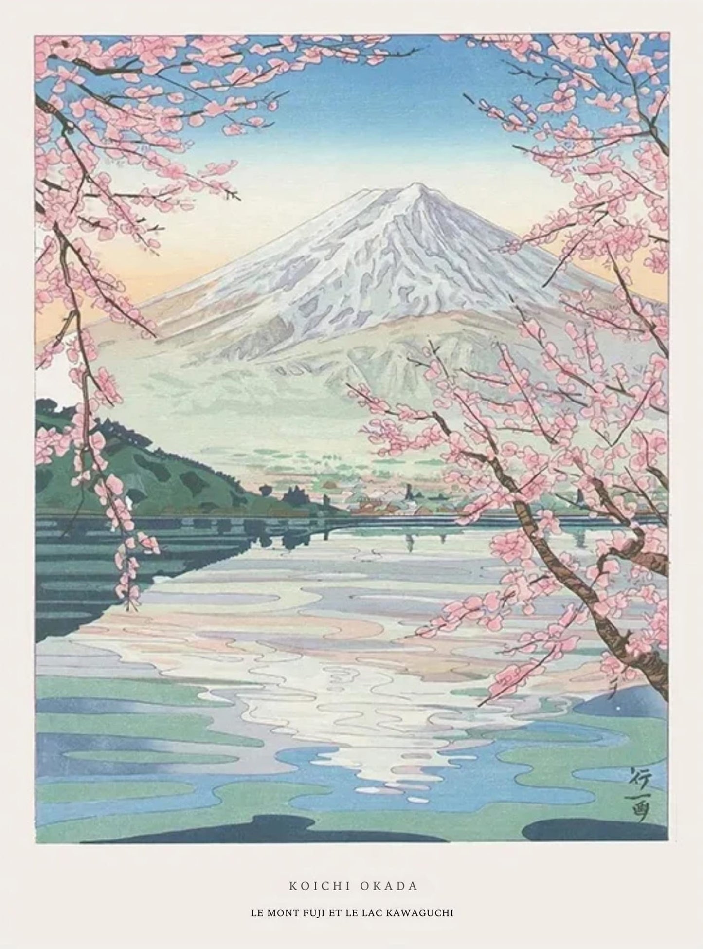 Le Mont Fuji & Lake Kawaguchi | Japanse Ukiyo-e Kunst