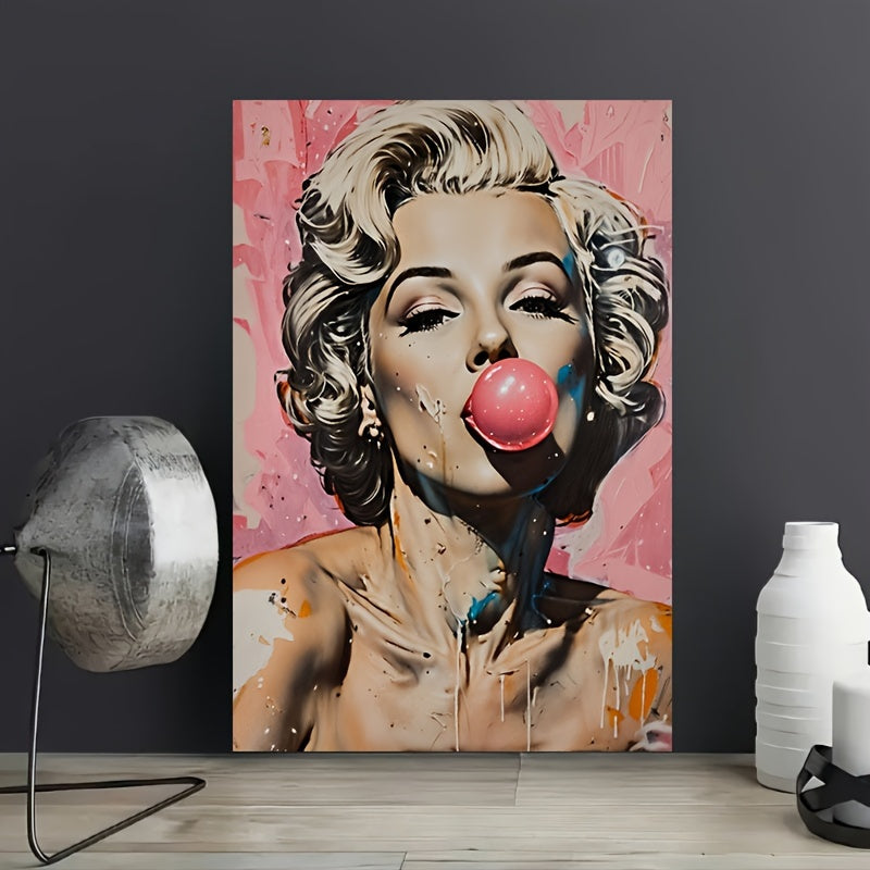 Dreamy Pink Poster | Bubble Gum Art | Mary Jane Design | Home Decor | Artwork