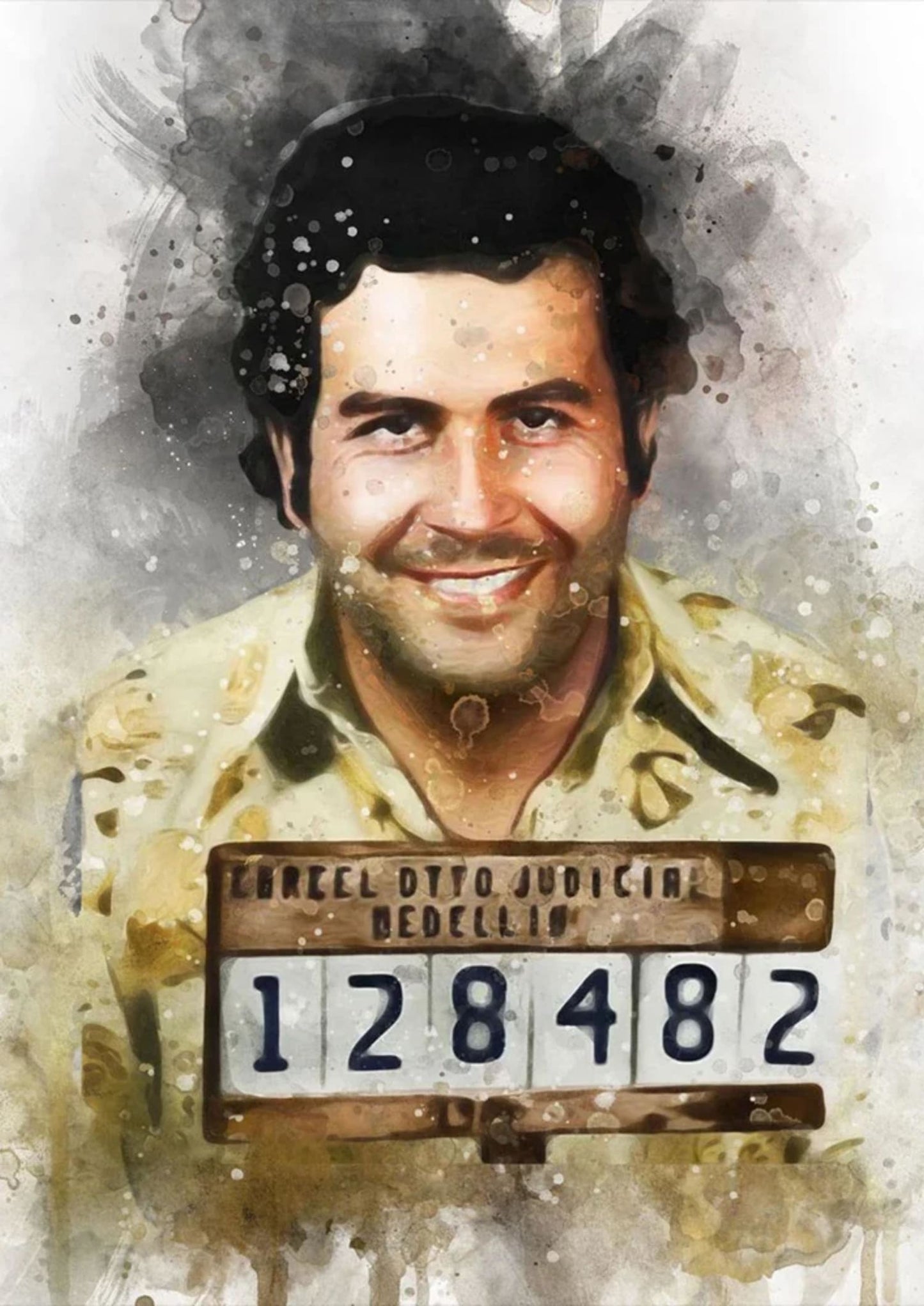 Pablo Escobar Mugshot | Vintage Stijl