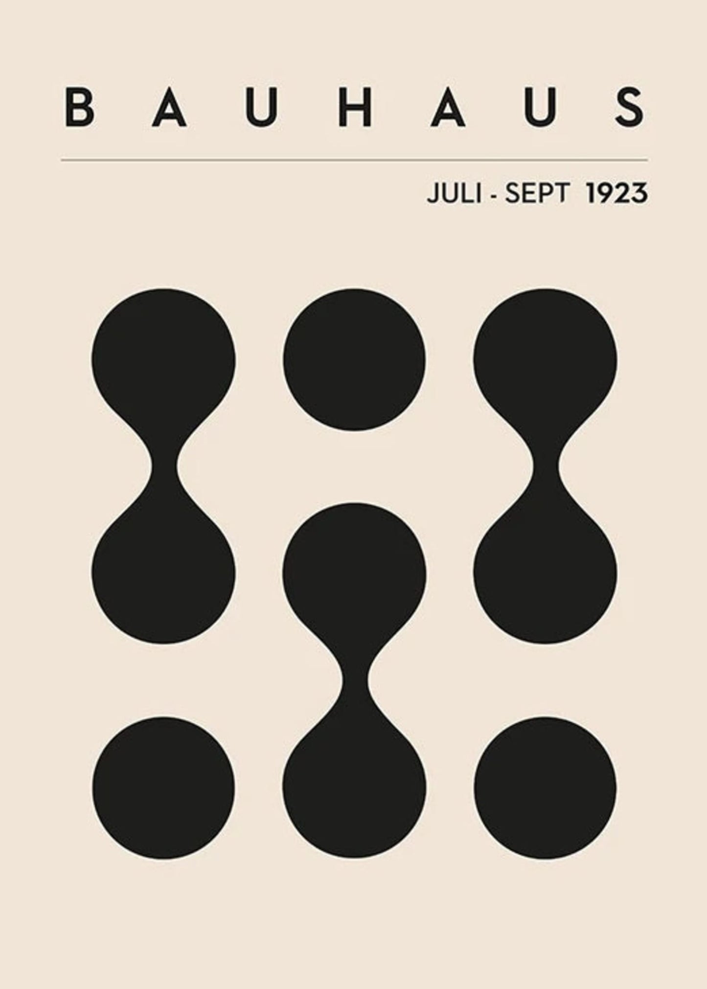 Bauhaus-Punktmuster-Kunst | Punkt-zu-Punkt-Design | Modernes geometrisches Poster | Abstrakte Wanddekoration | Künstlerischer Druck für Zuhause und Büro