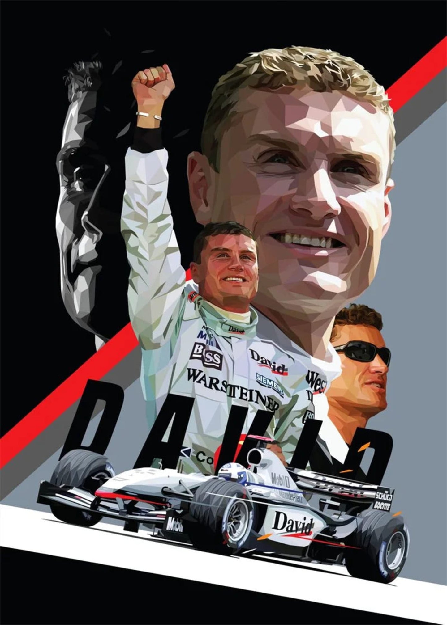 David Coulthard F1 | Rennhelm-Kunst
