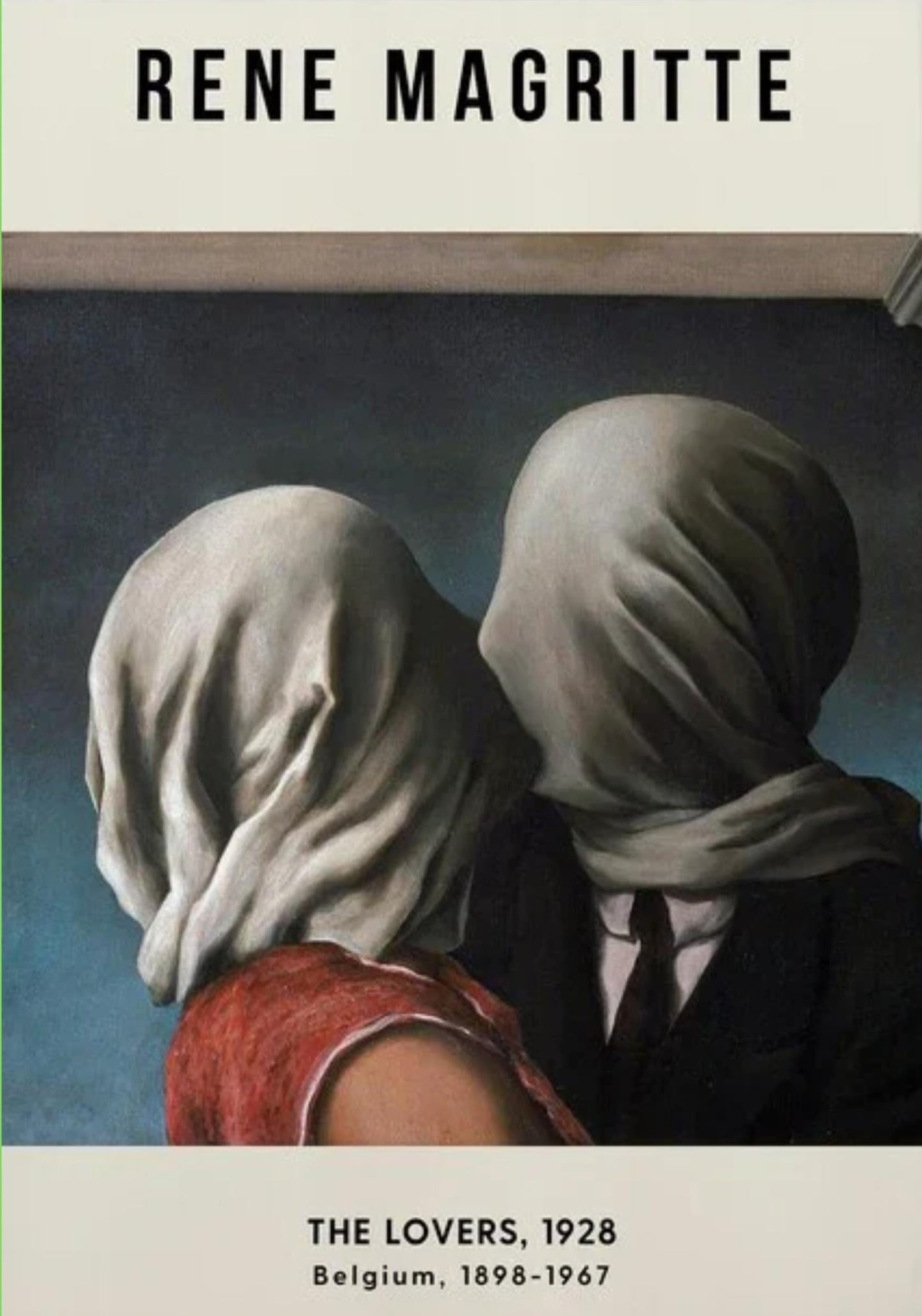 René Magritte | De Geliefden 1928 | Surrealistische Kunst
