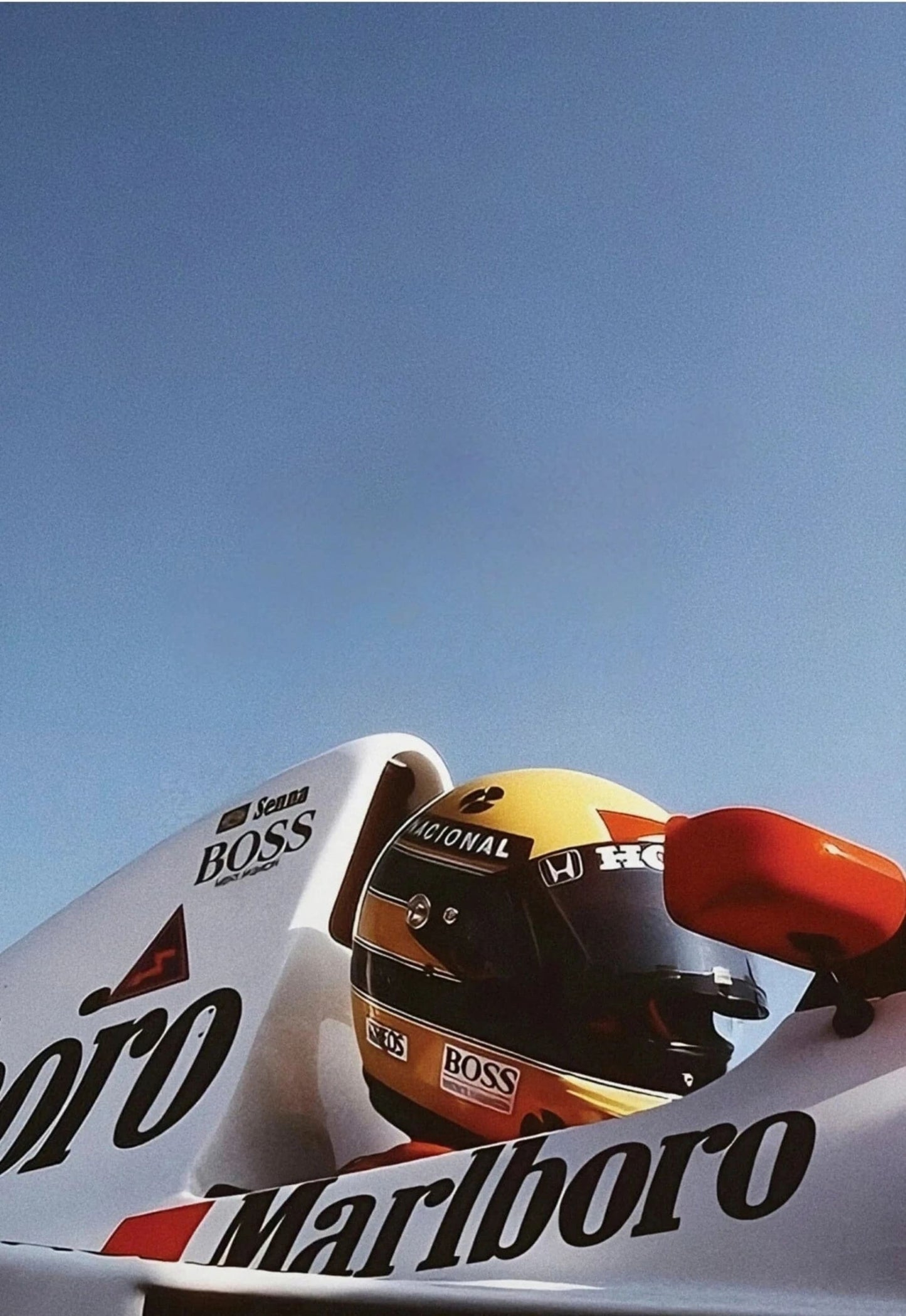 Poster zum Grand Prix von Monaco | Vintage-Rennkunst der Formel 1 | Tribut an Ayrton Senna und McLaren | Klassische Motorsport-Dekoration