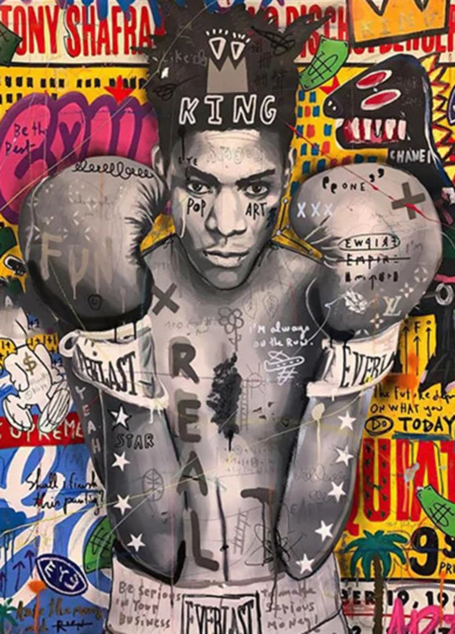 Abstrakte Graffiti | Porträt der Königin von England | Street-Pop-Art-Leinwand | Poster für Wohnzimmerdekoration