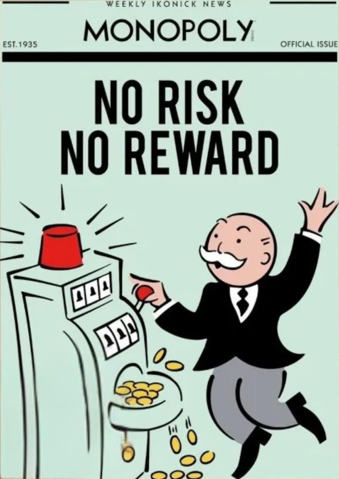 Kein Risiko, kein Gewinn | Vintage-Monopoly-Inspiration
