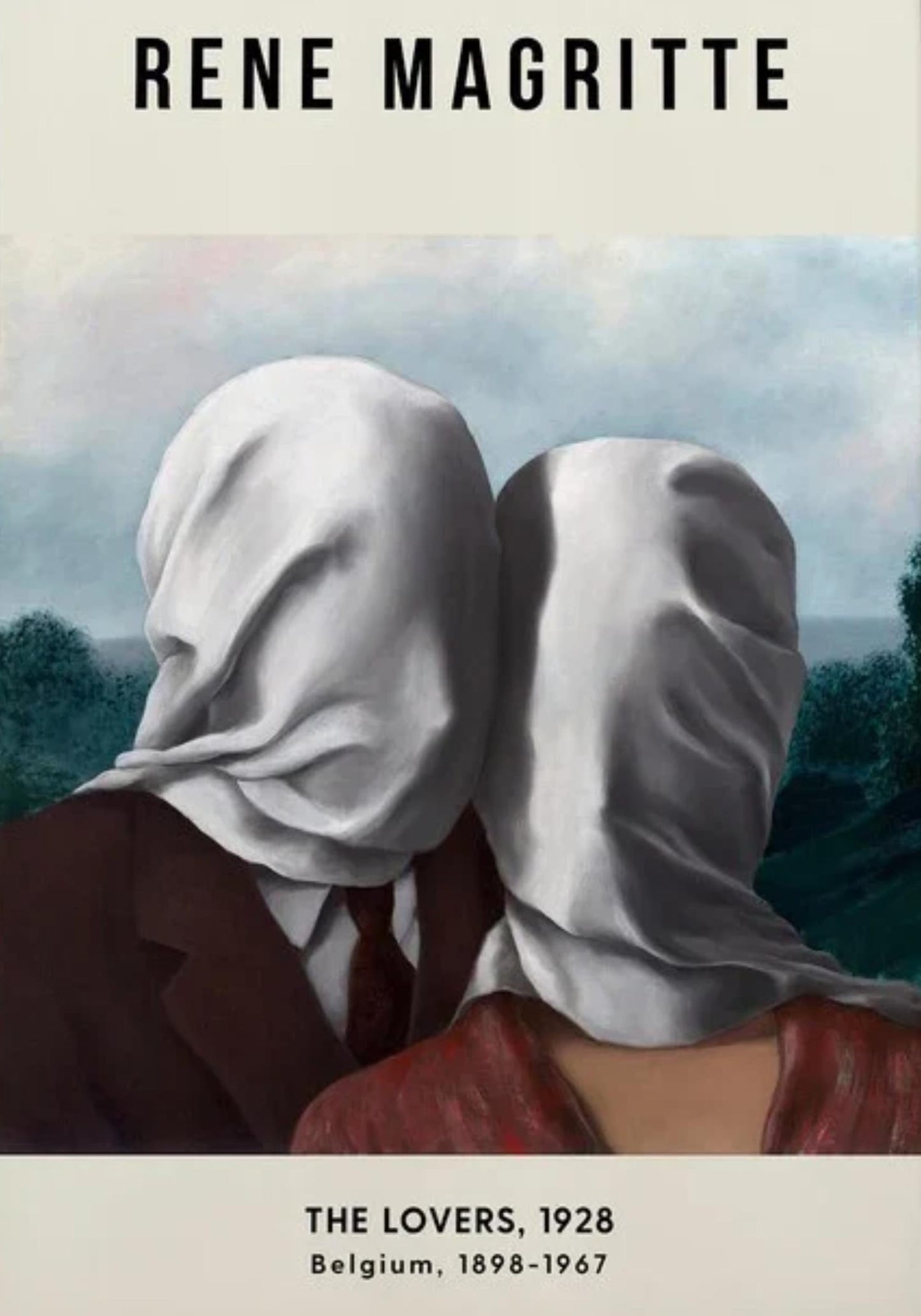 De Geliefden 1928 | René Magritte Surrealistische Kunst