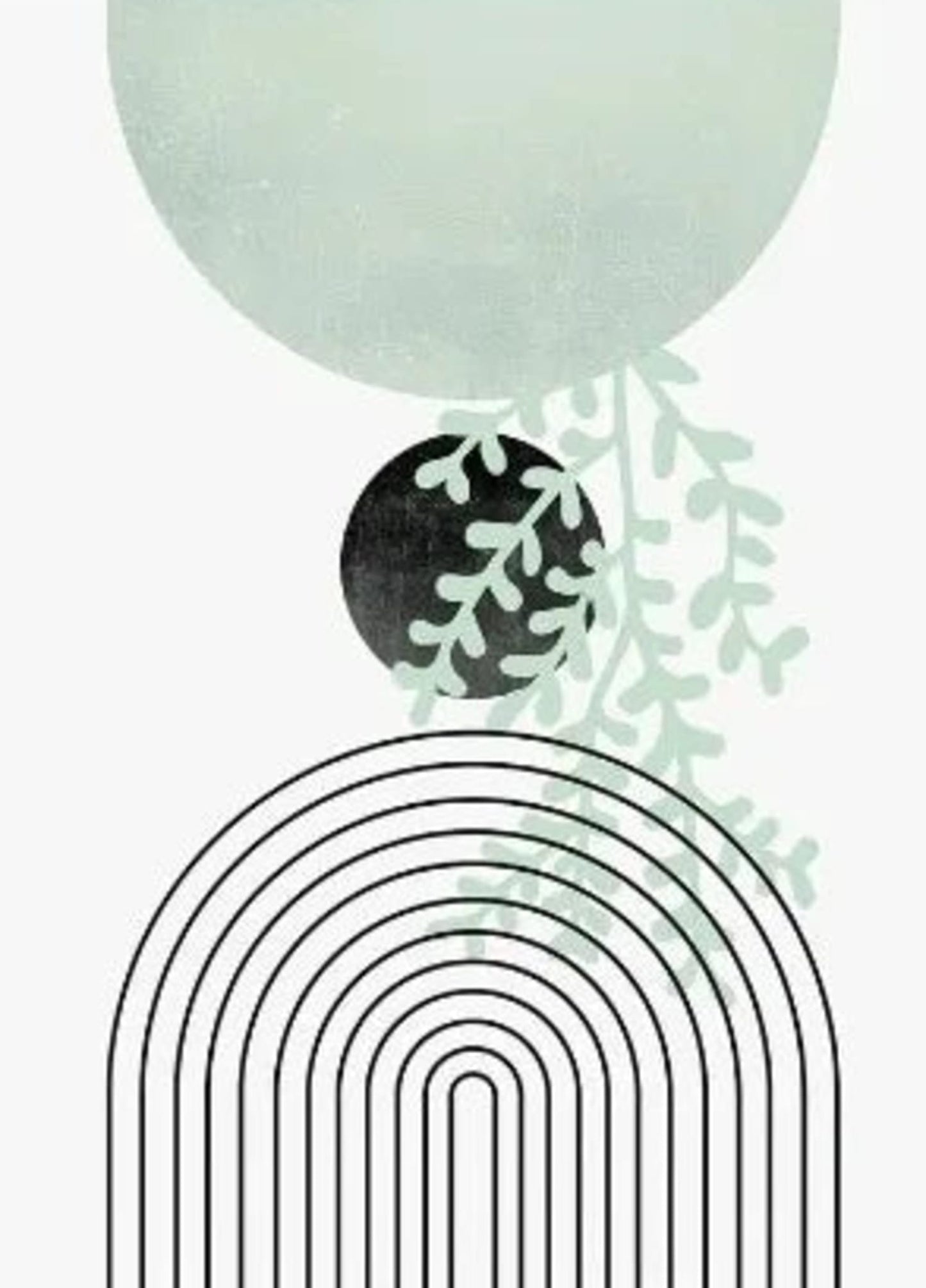 Moderne Botanik | Minimalistische grüne Kunst