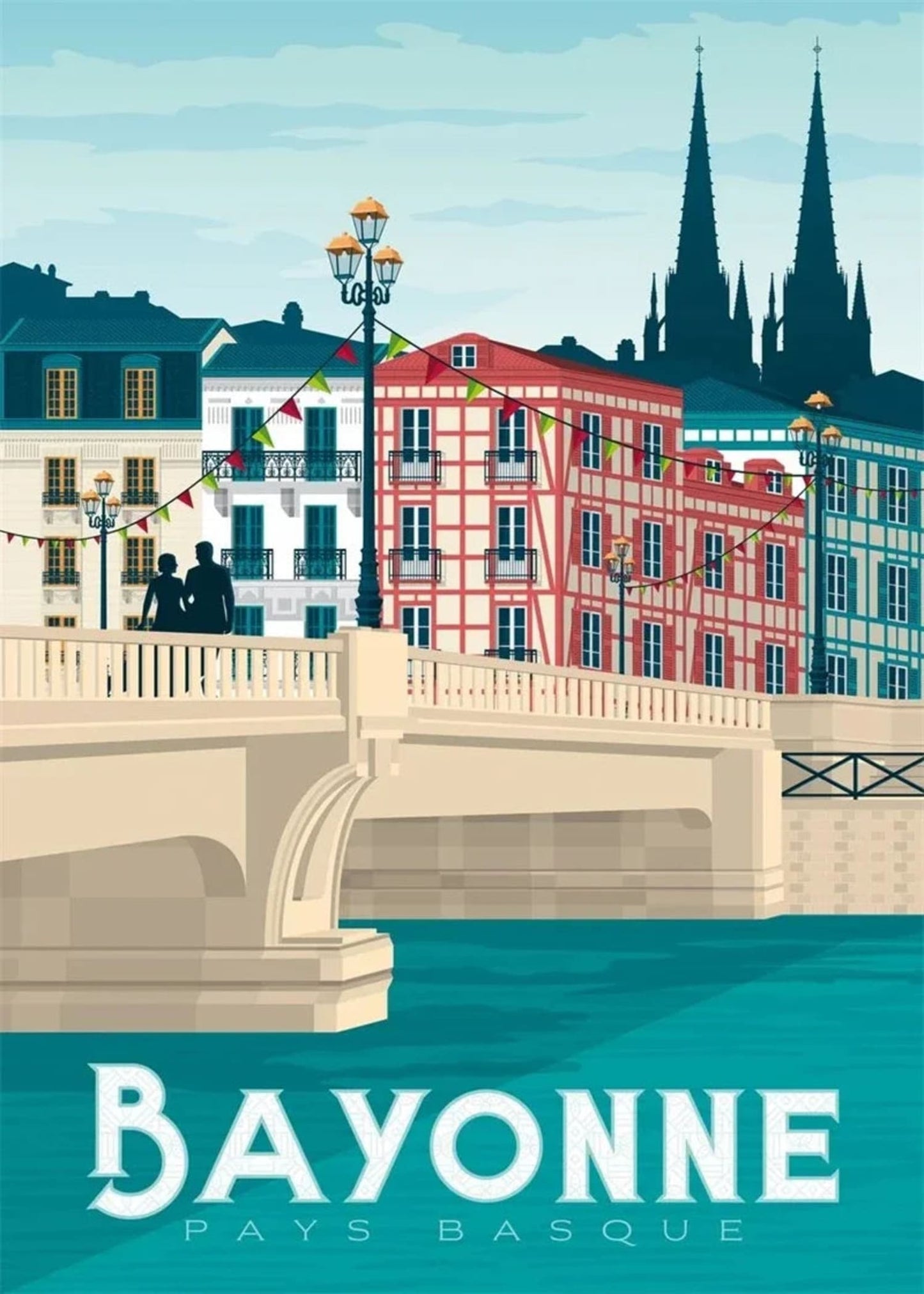 Bayonne, France Poster | Iconic Destinations Art Print | Home Decor Wall Art | Travel Photography