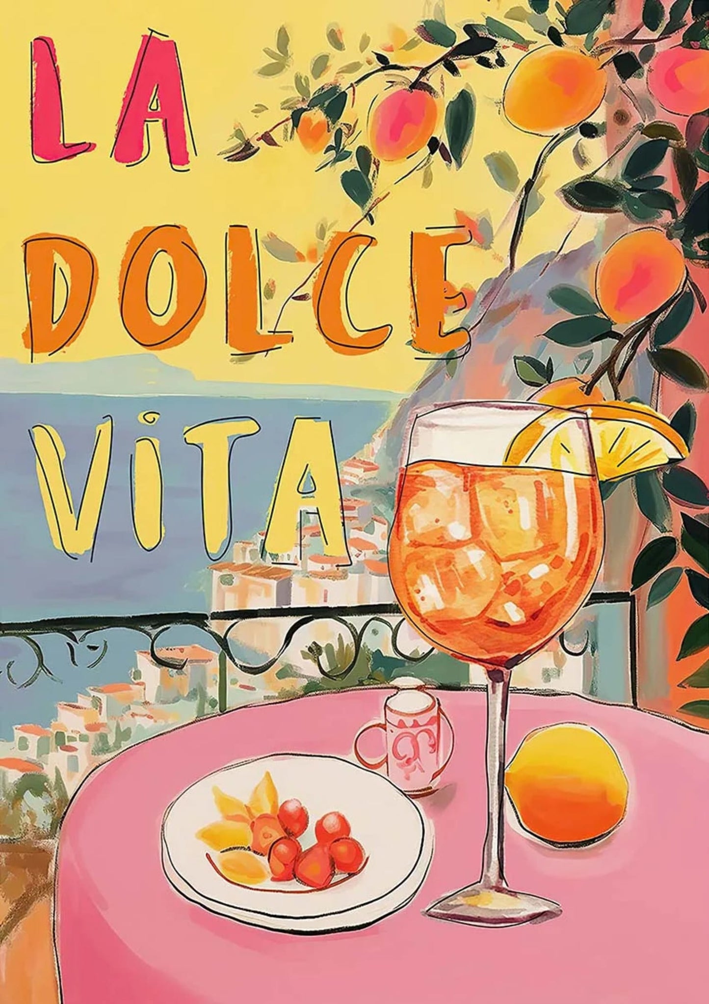 Aperol Spritz | La Dolce Vita | Vintage Italian Cocktail