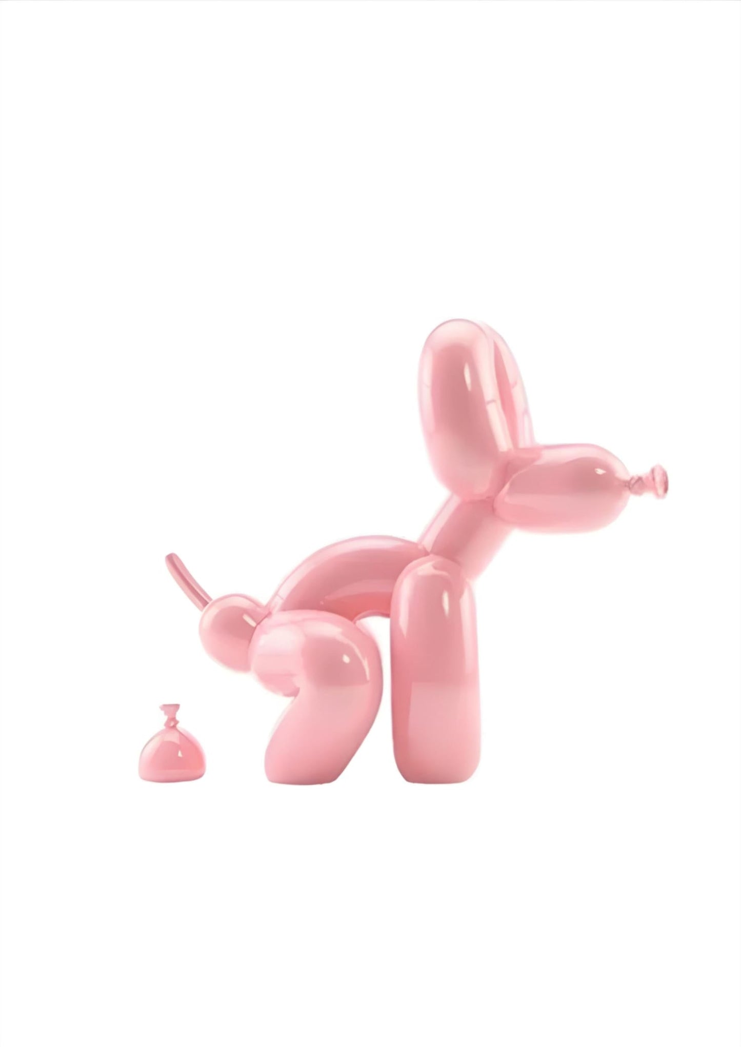 Pop-Art-Poster | Abstrakter Ballonhund | Lustige Toiletten-Wandkunst | Moderne Badezimmer-Leinwand | Wohndekor