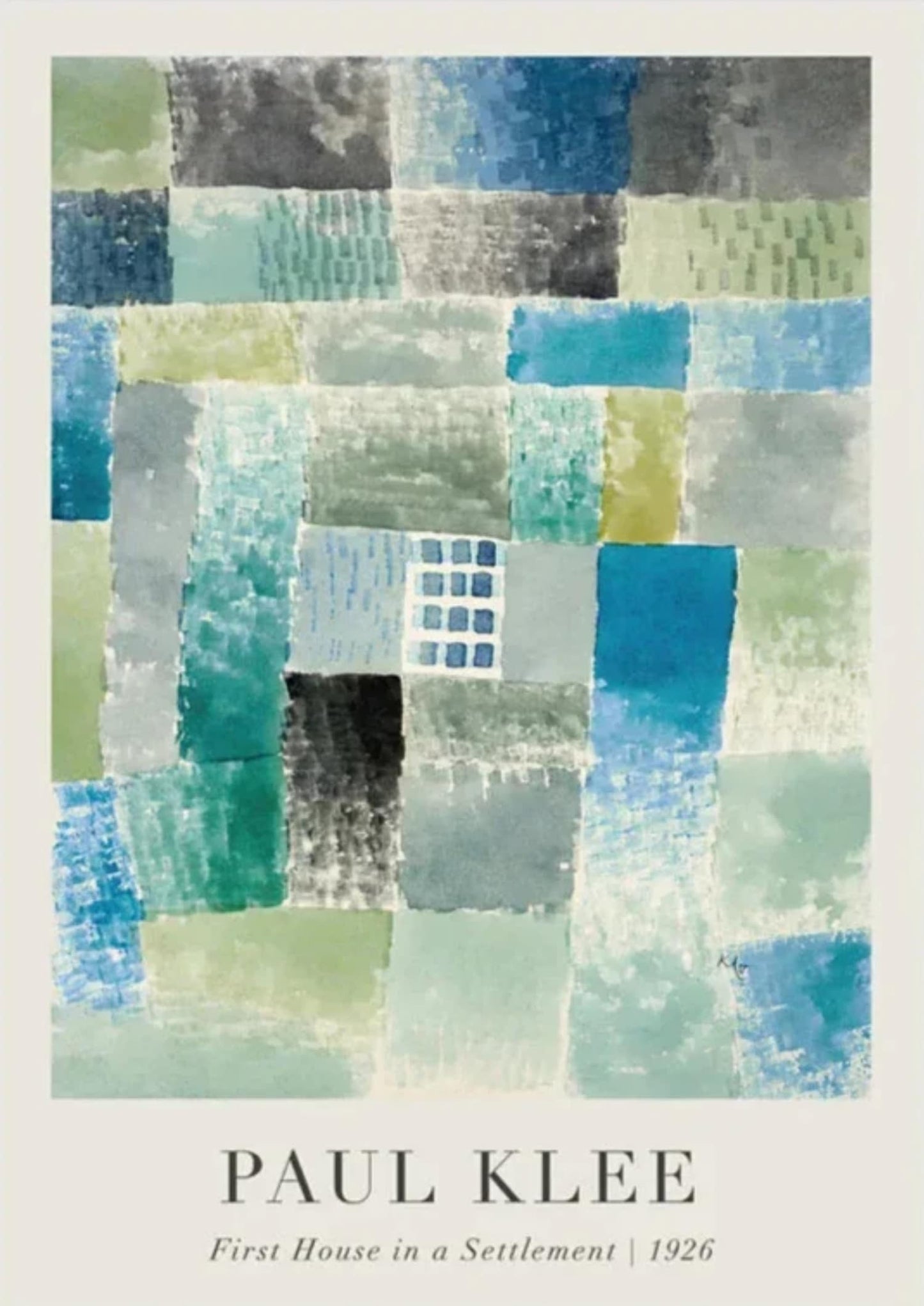 Paul Klee | Erstes Haus in einer Siedlung | Abstrakte Kunst