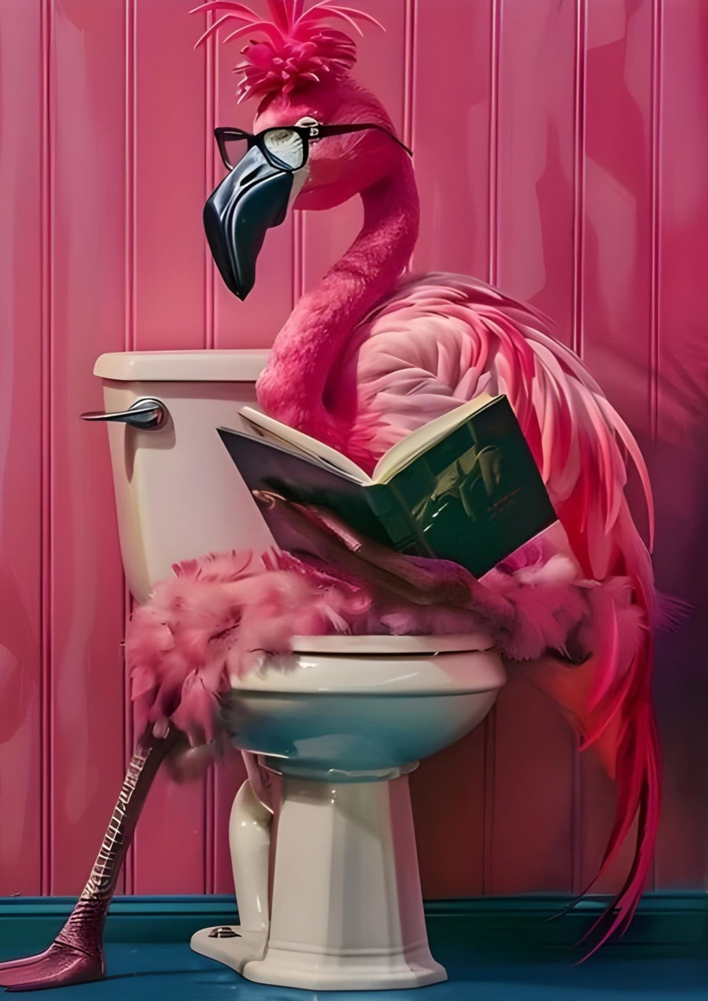 Koninklijke Punk Flamingo met Bril