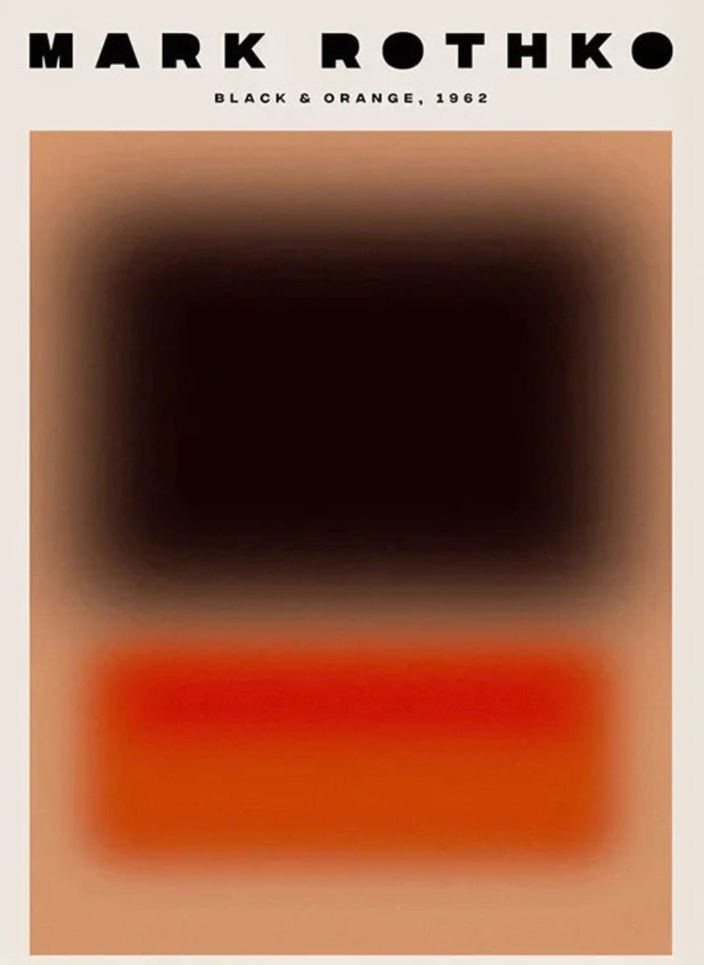 Mark Rothko | Verschwommenes Rot-Schwarz-Abstrakt