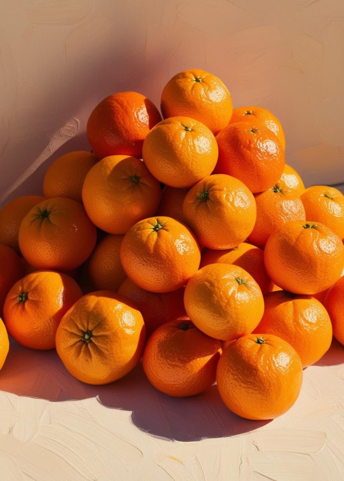 Fresh Oranges Poster | Fruits Gallery Art | Home and Garden Decor | Kitchen Wall Decoration | Citrus Fruit Illustration