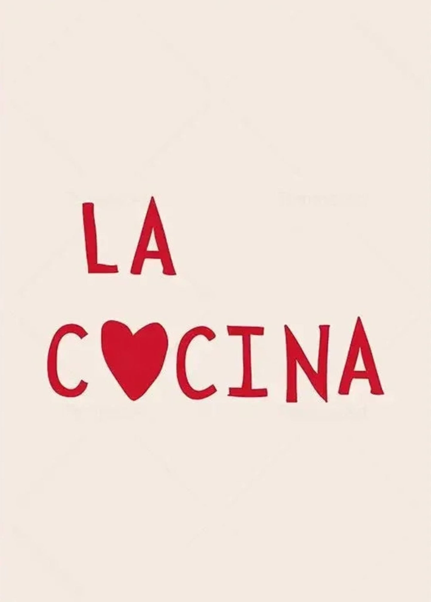 Hand Drawn Minimalist Kitchen Art Poster | Black & White Food Illustration | Modern Rustic Wall Decor | La Cocina