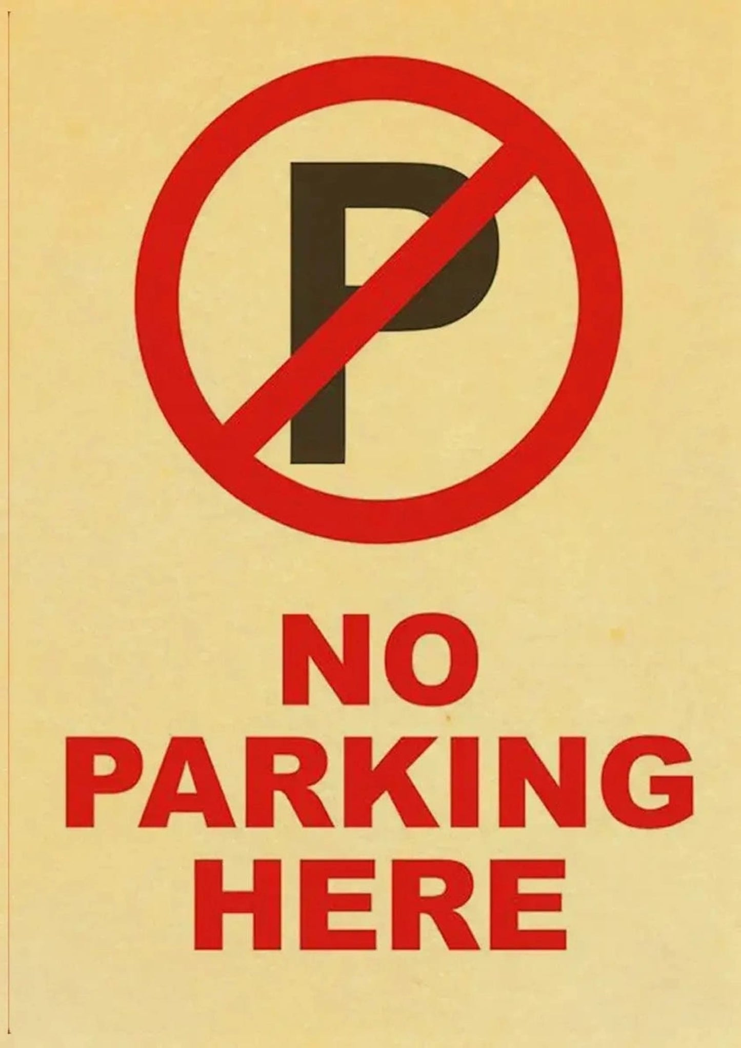 Vintage-Parkverbotsschild | Rustikales Warnschild