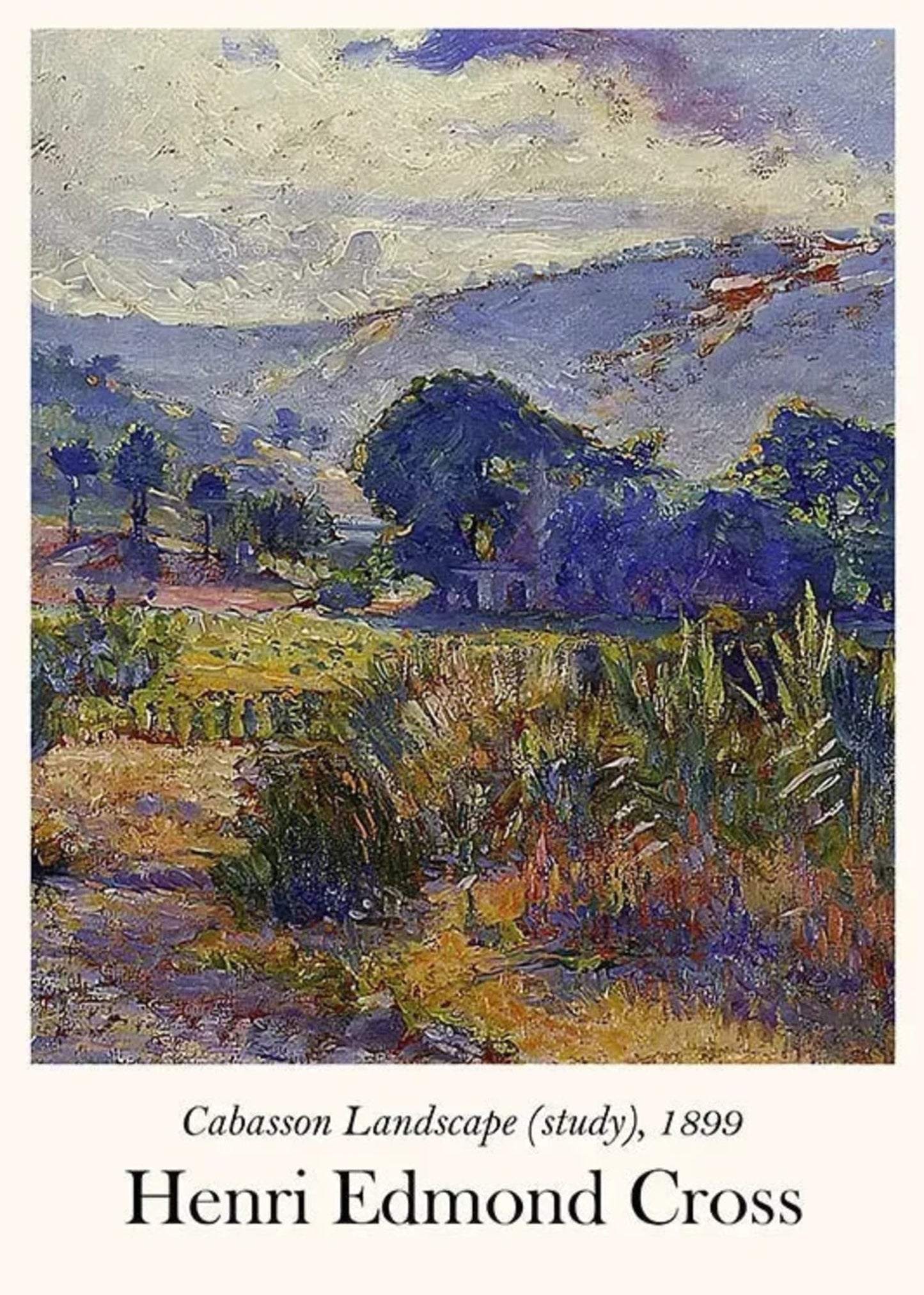 Henri Edmond Cross | Cabasson Landschap | Impressionistisch 1899